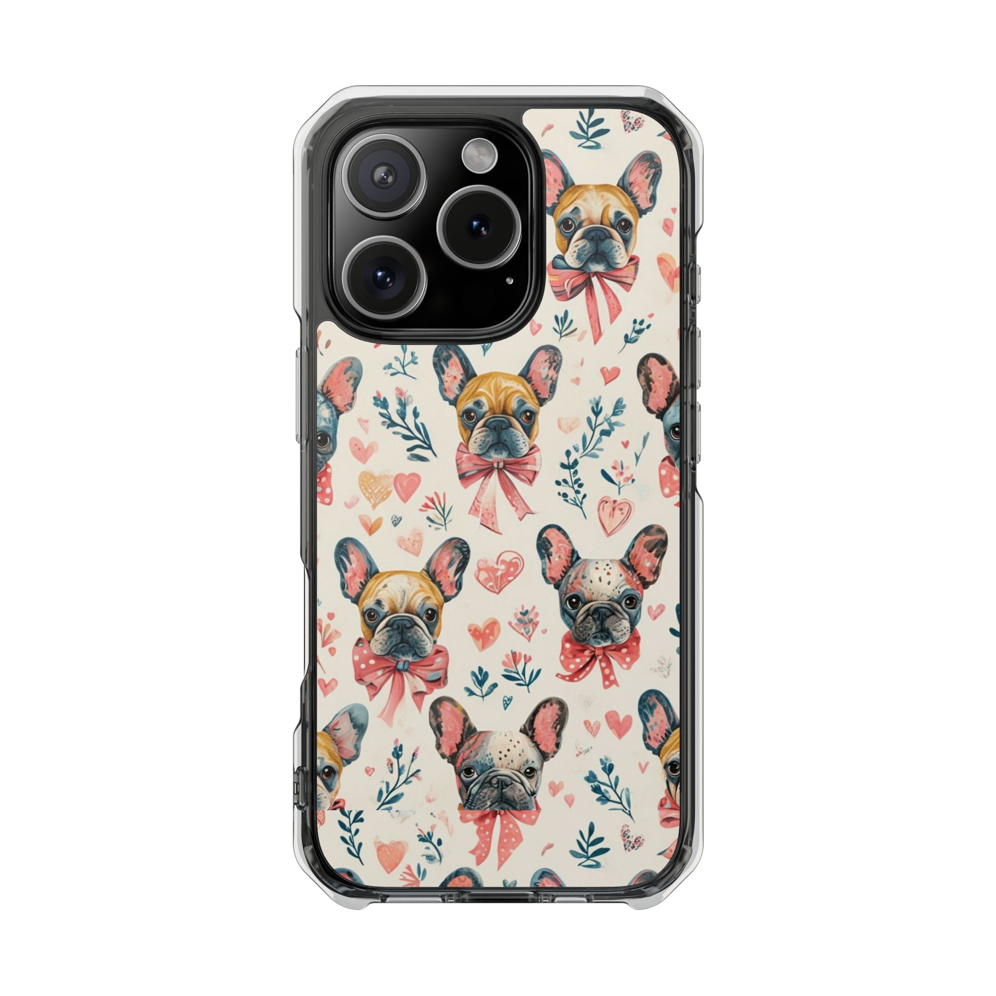 Puppy Love Protection Phone Case (Coquette/French)