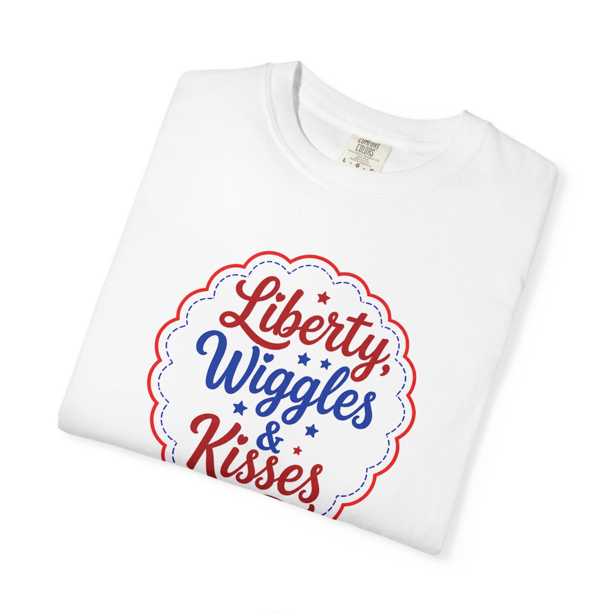 Stars, Stripes &  Slobber  Bulldog T-Shirt | Patriotic Garment-Dyed Tee (French)