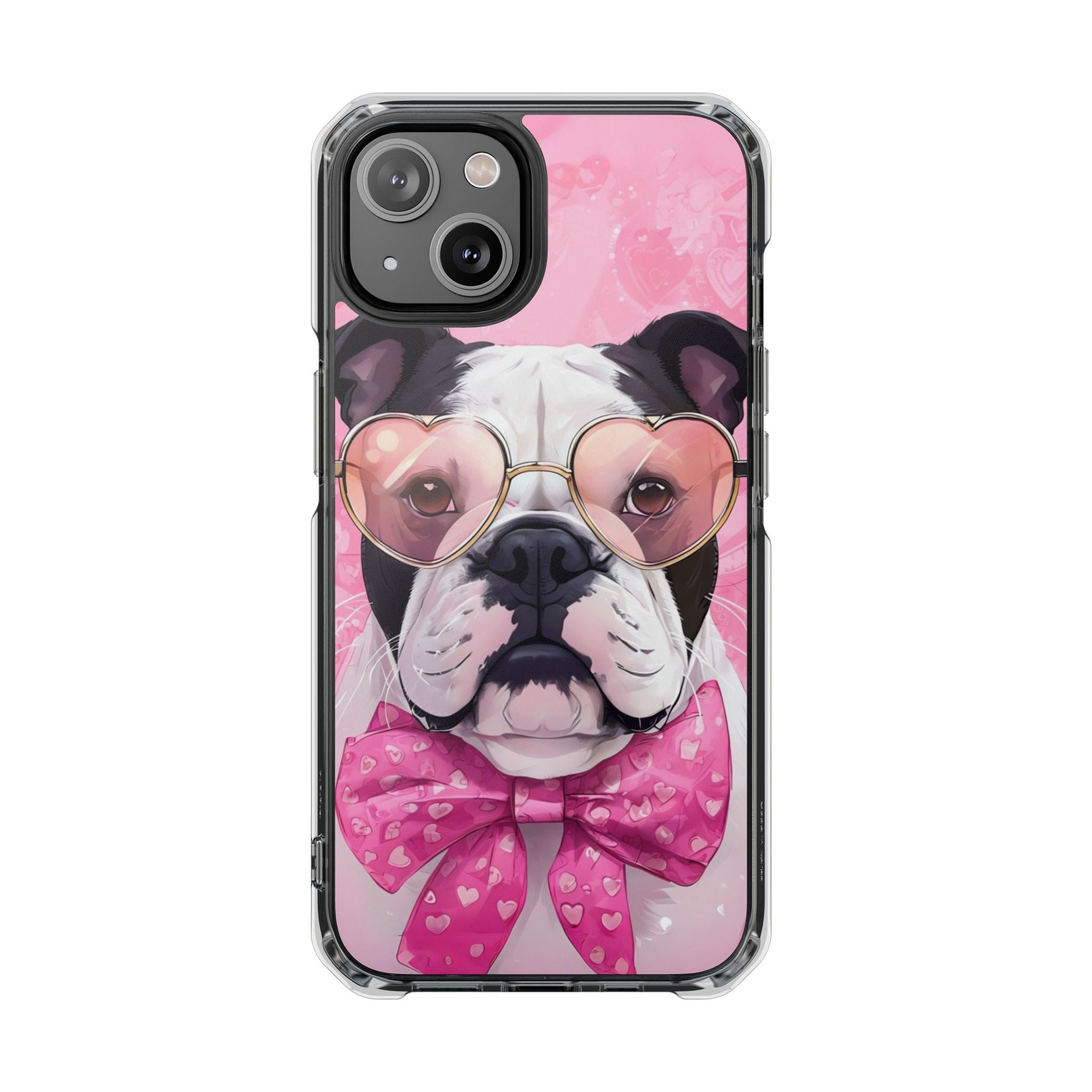 Puppy Love Valentine's Day Protection Phone Case (Black/English)