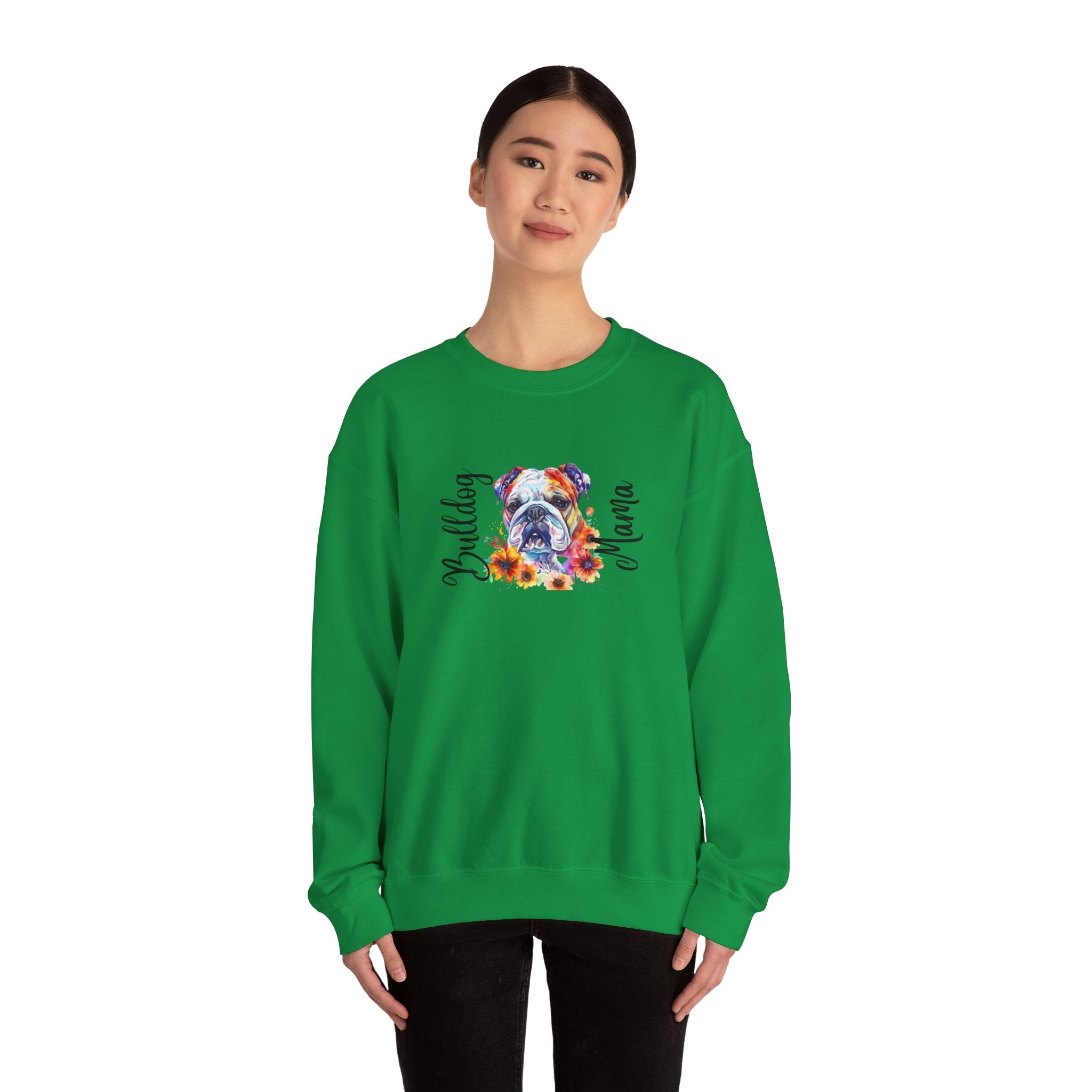 "Bulldog Mama" crew neck sweatshirt (English)