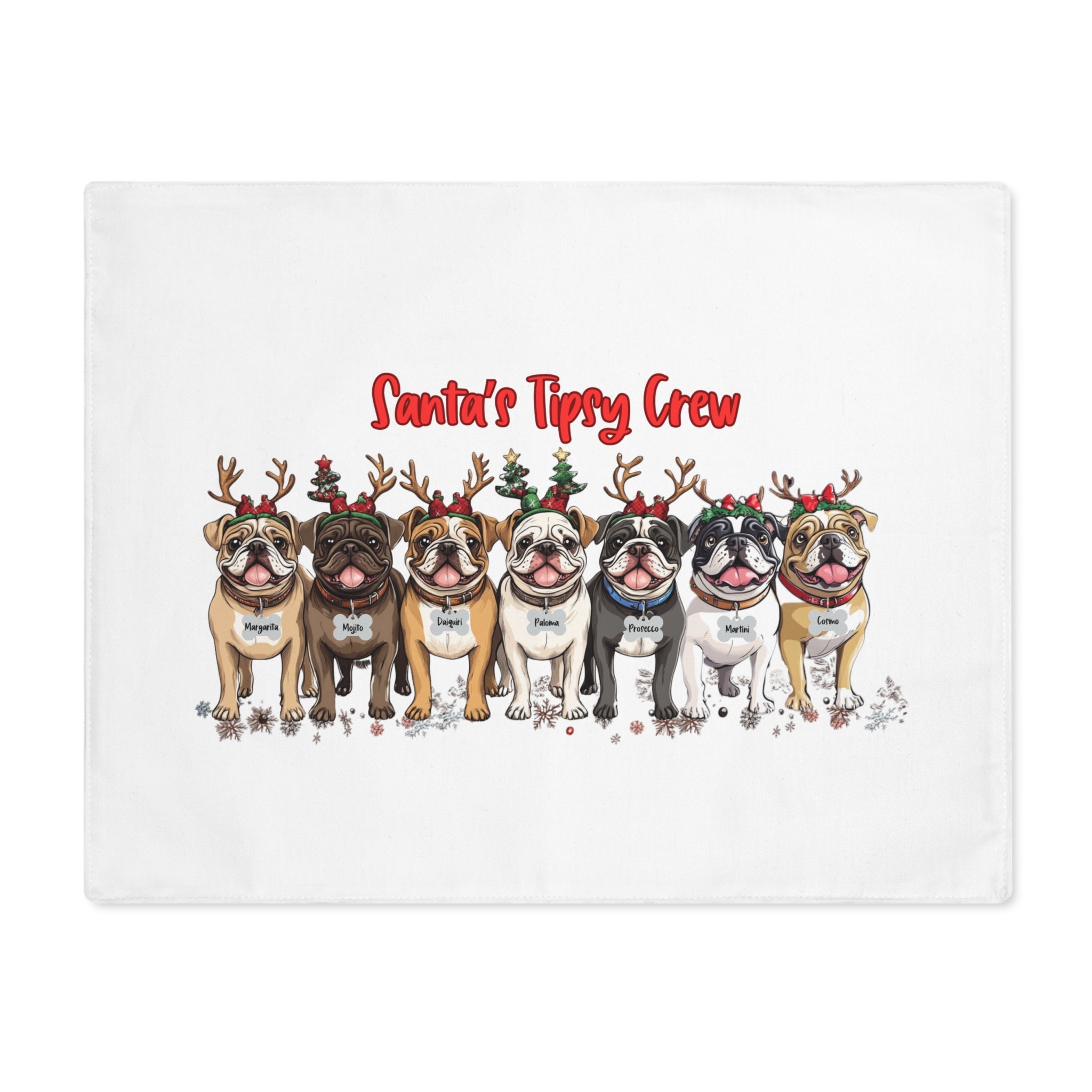 “Santa’s Tipsy Crew” placemat 1pc  (English)