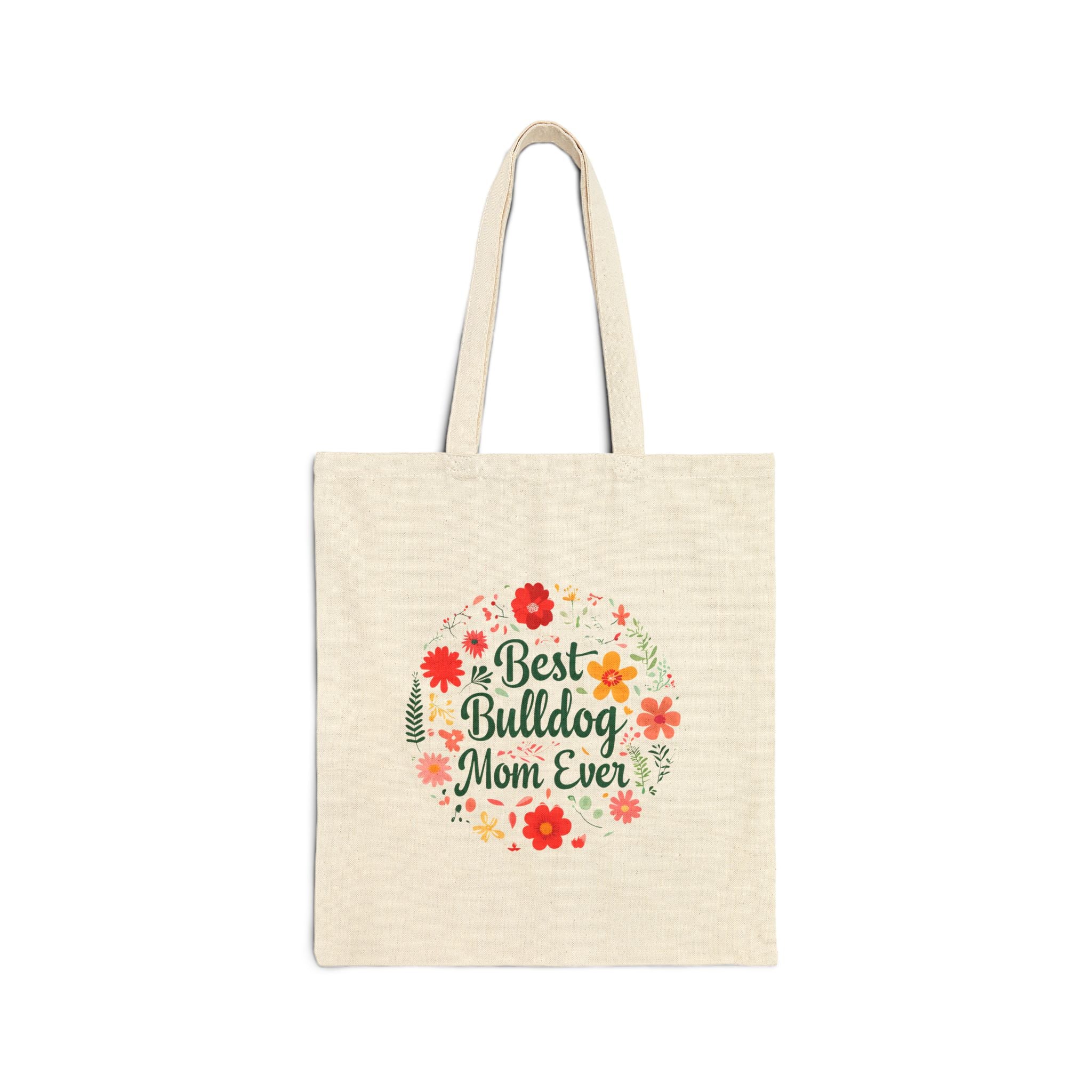 Best Bulldog Mom Ever Tote Bag (English/French)