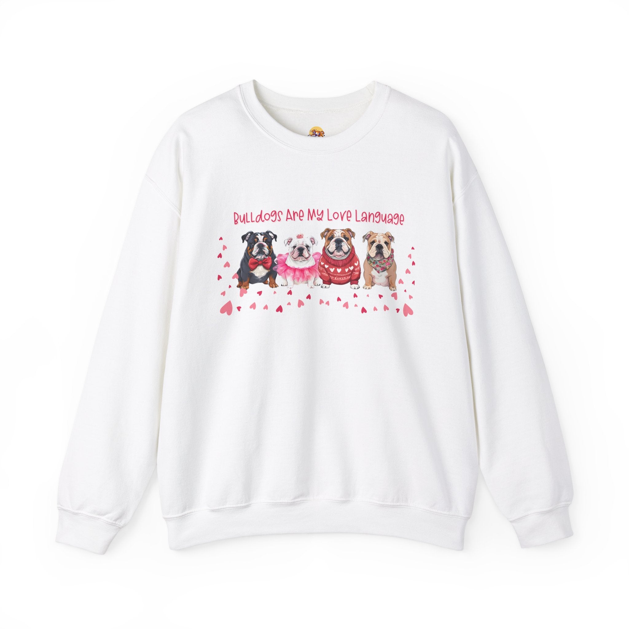 Bulldog Valentine’s Day Crew Neck Sweatshirt (English)