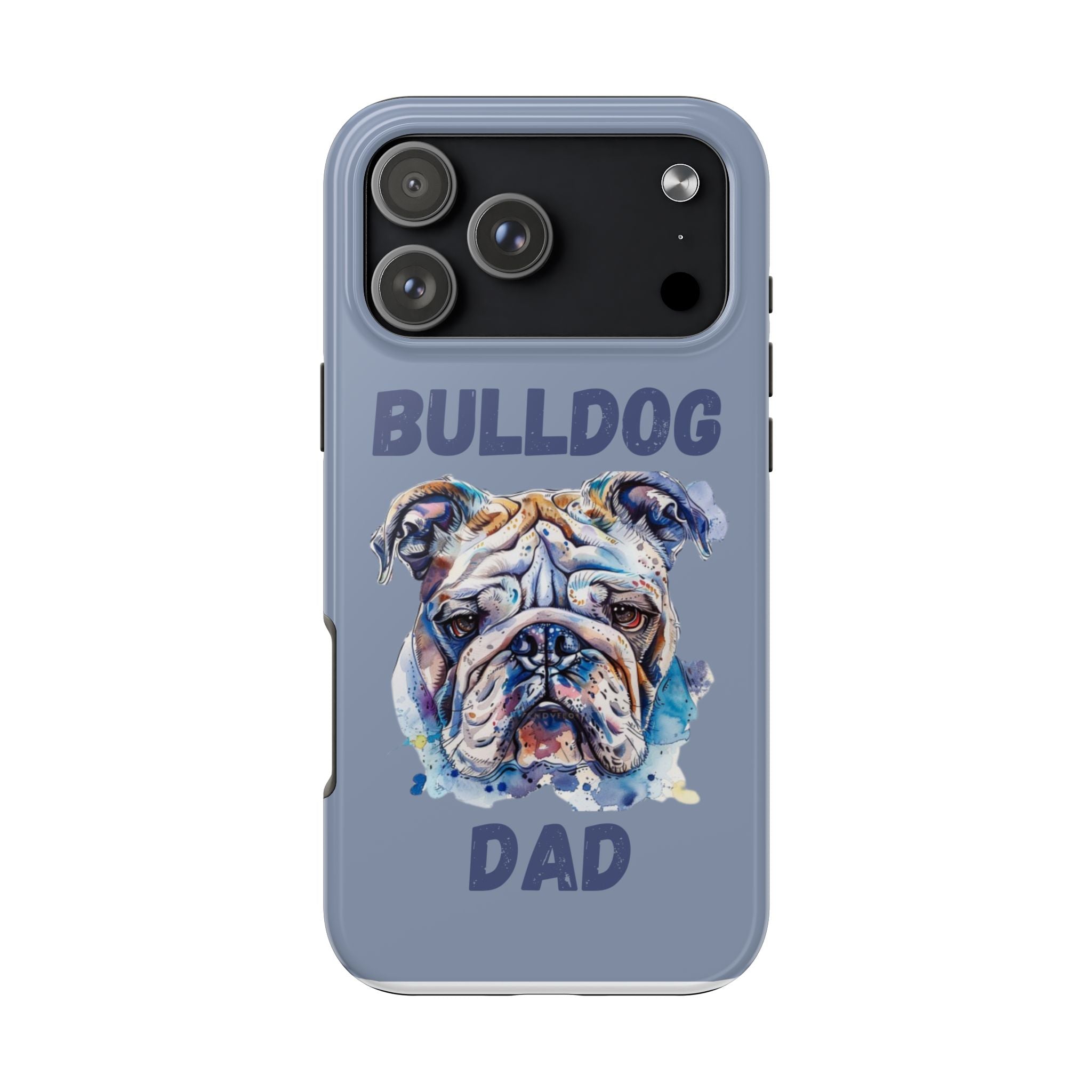 Bulldog Dad iPhone Cases (English/Watercolor) New