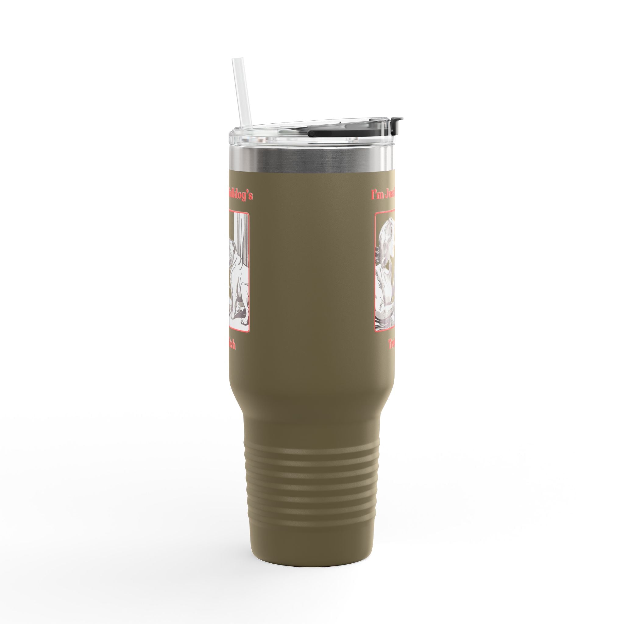 Treat Bitch 40oz Insulated Travel Mug (English)