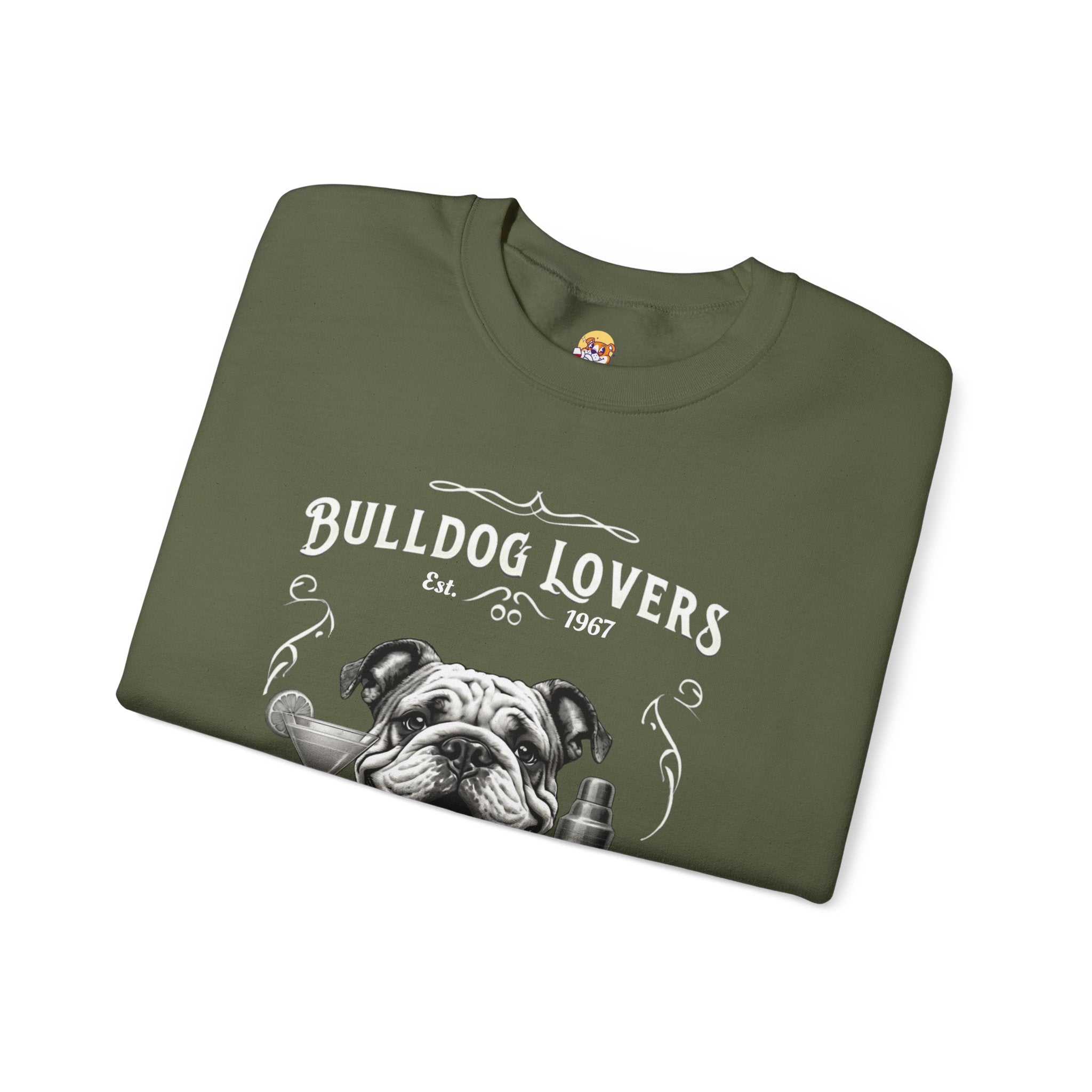 Bulldog Lovers Social Club Unisex Heavy Blend™ Crewneck Sweatshirt (English/Cocktail)