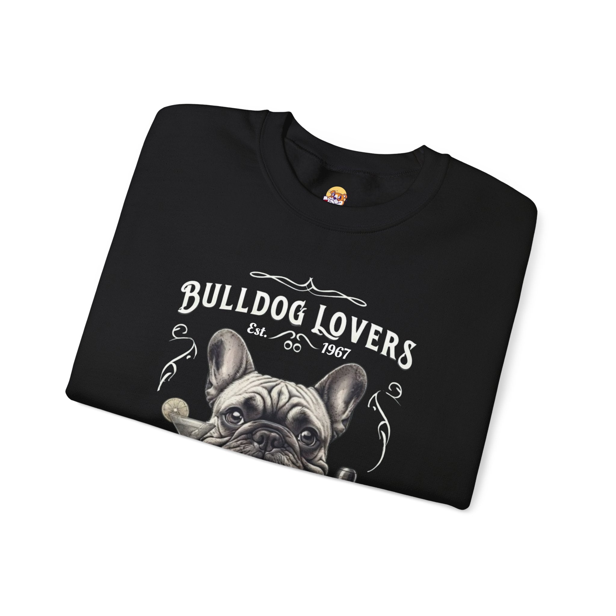 Bulldog Lovers Social Club Unisex Heavy Blend™ Crewneck Sweatshirt (French/Cocktail)