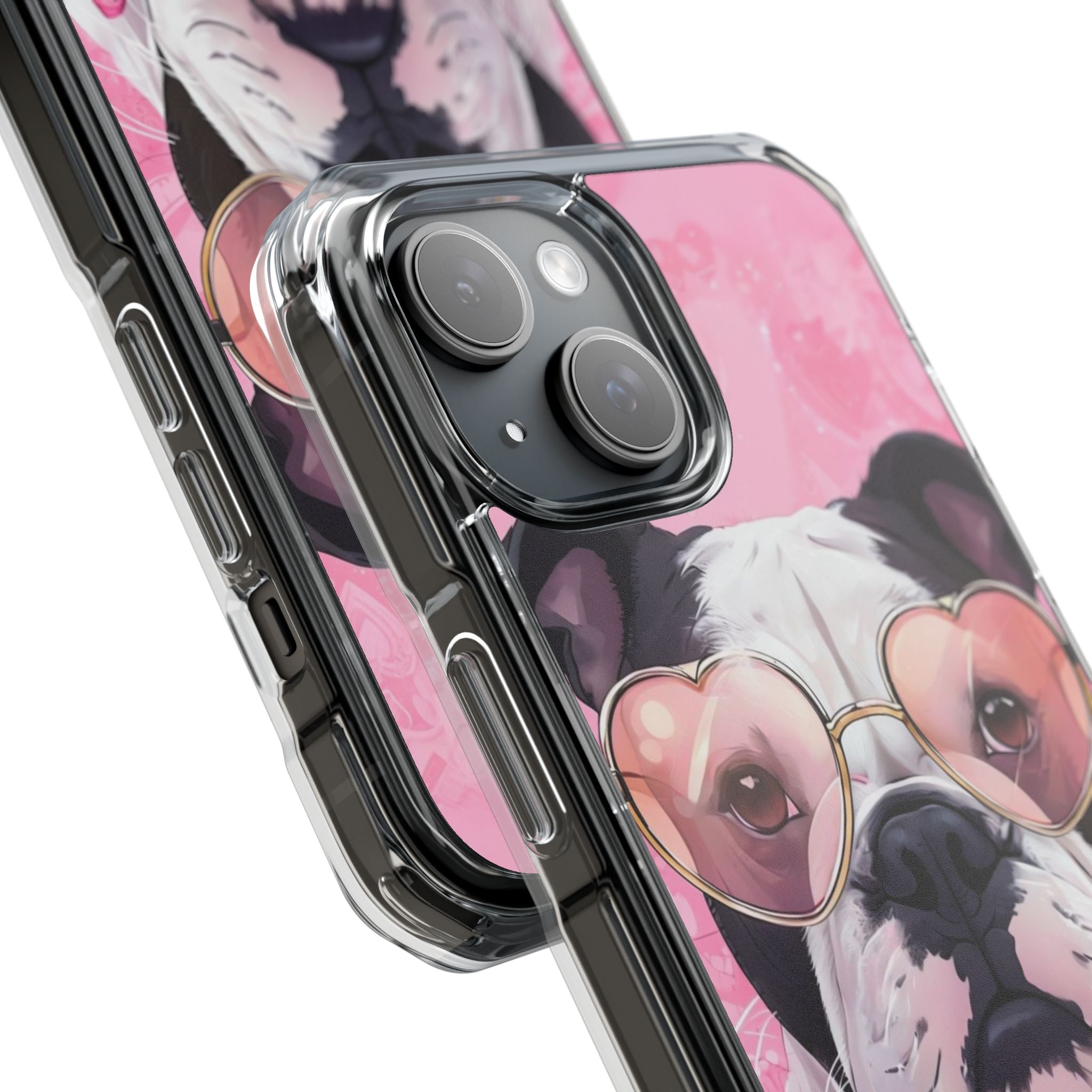 Puppy Love Valentine's Day Protection Phone Case (Black/English)