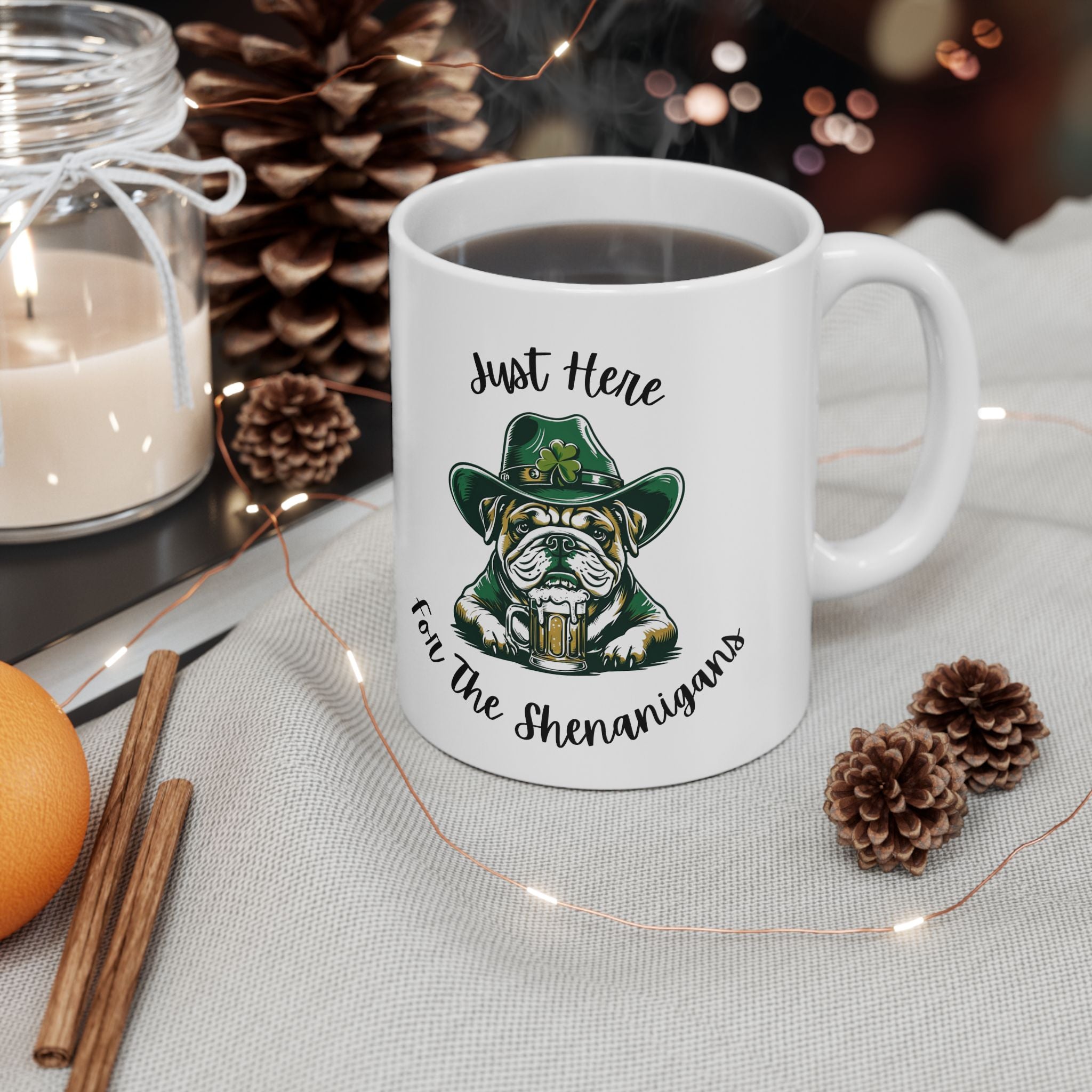 Bulldog St. Patrick's Day Coffee Mug (English)