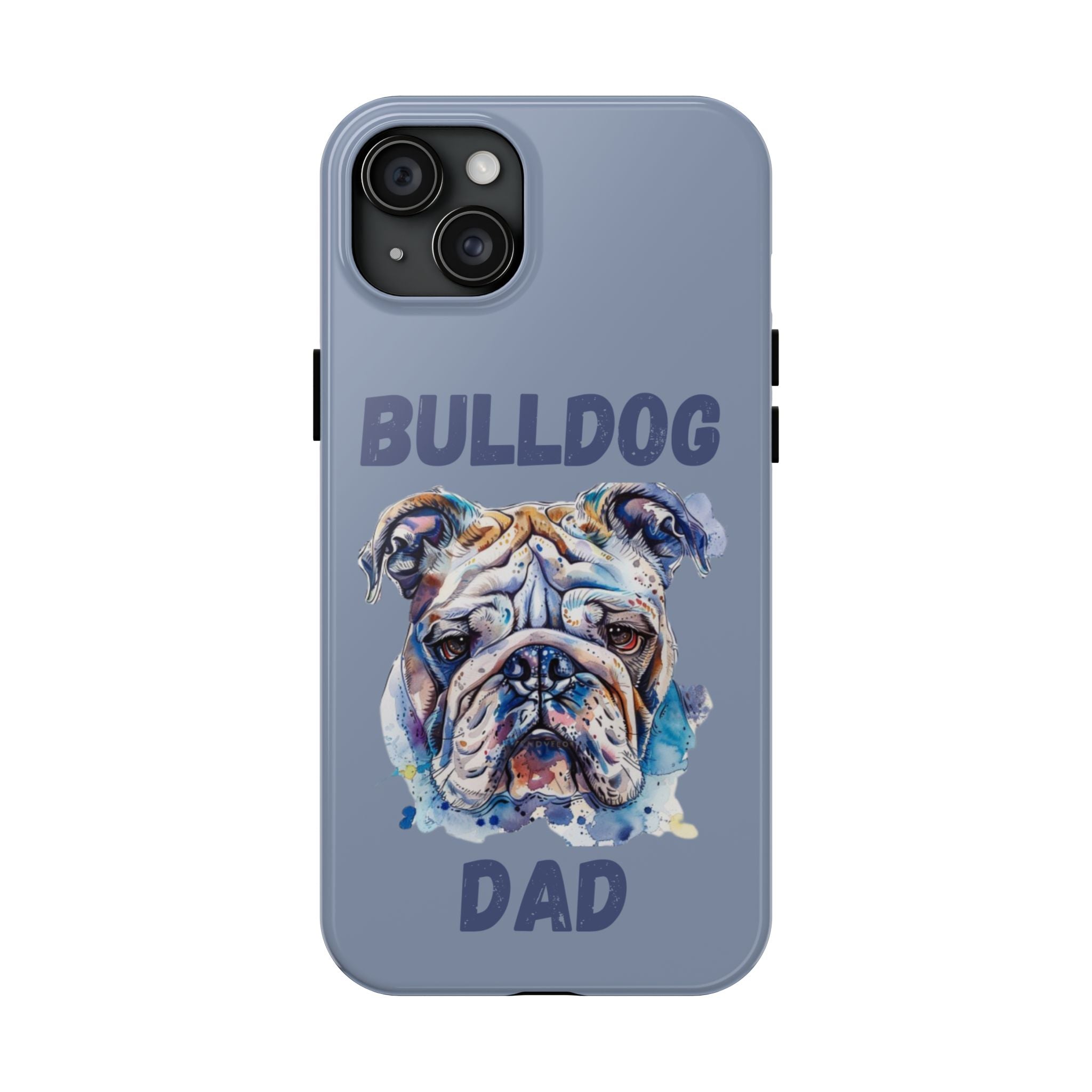 Bulldog Dad iPhone Cases (English/Watercolor) New