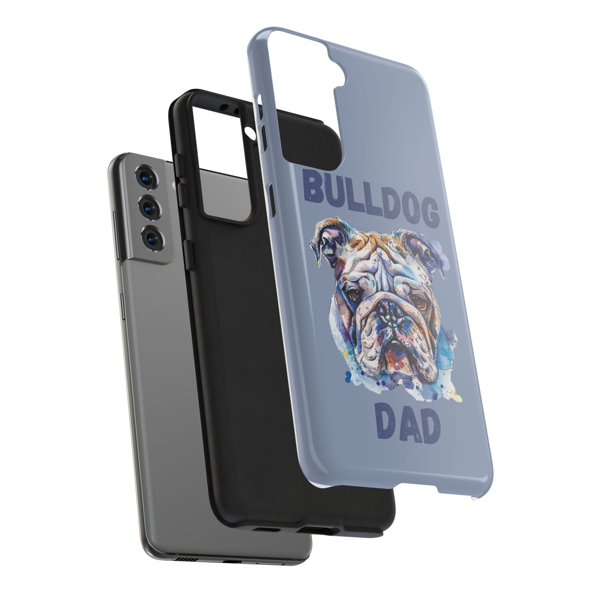 Bulldog Dad iPhone Cases (English/Watercolor) New