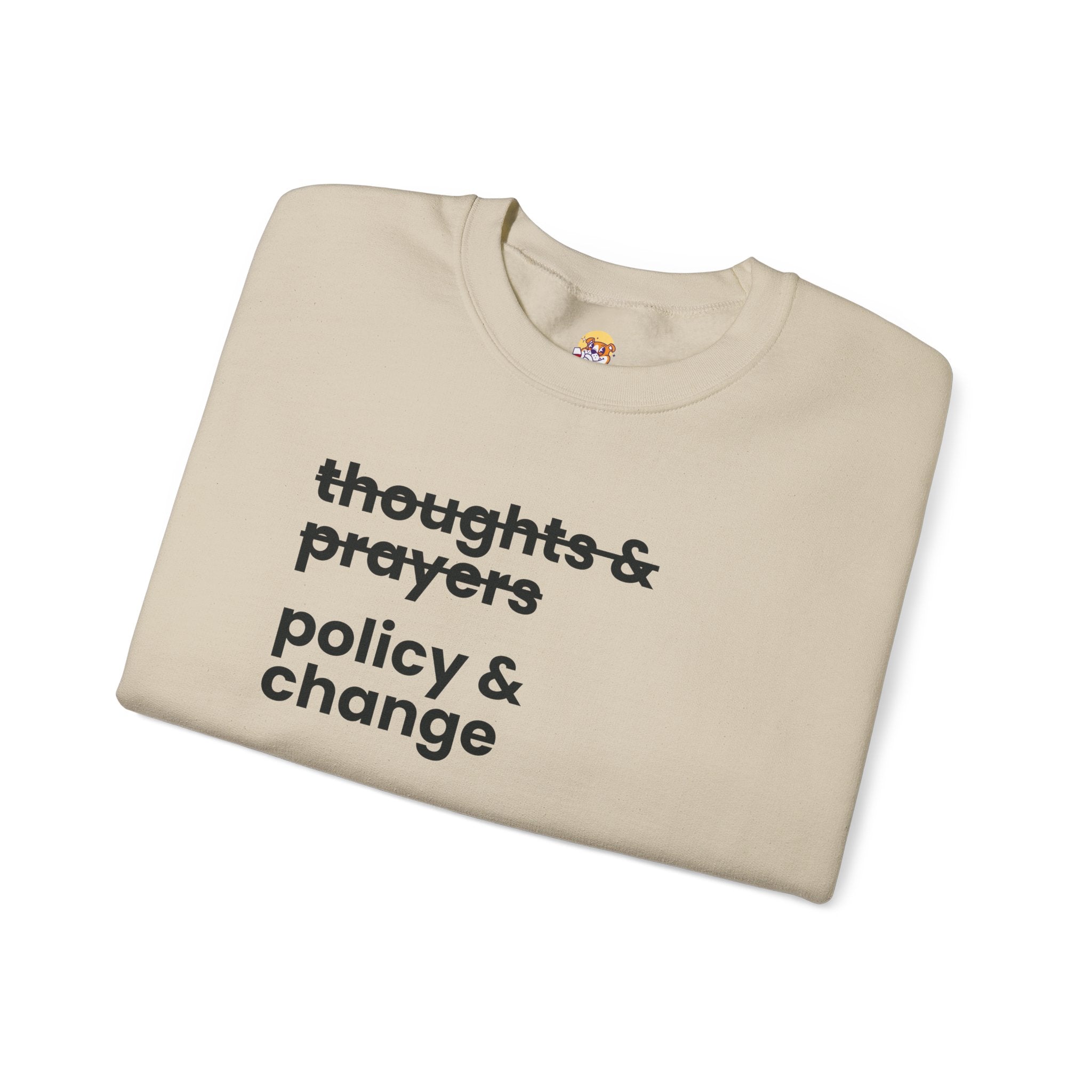 Policy & Change" Unisex Crew Neck Sweatshirt