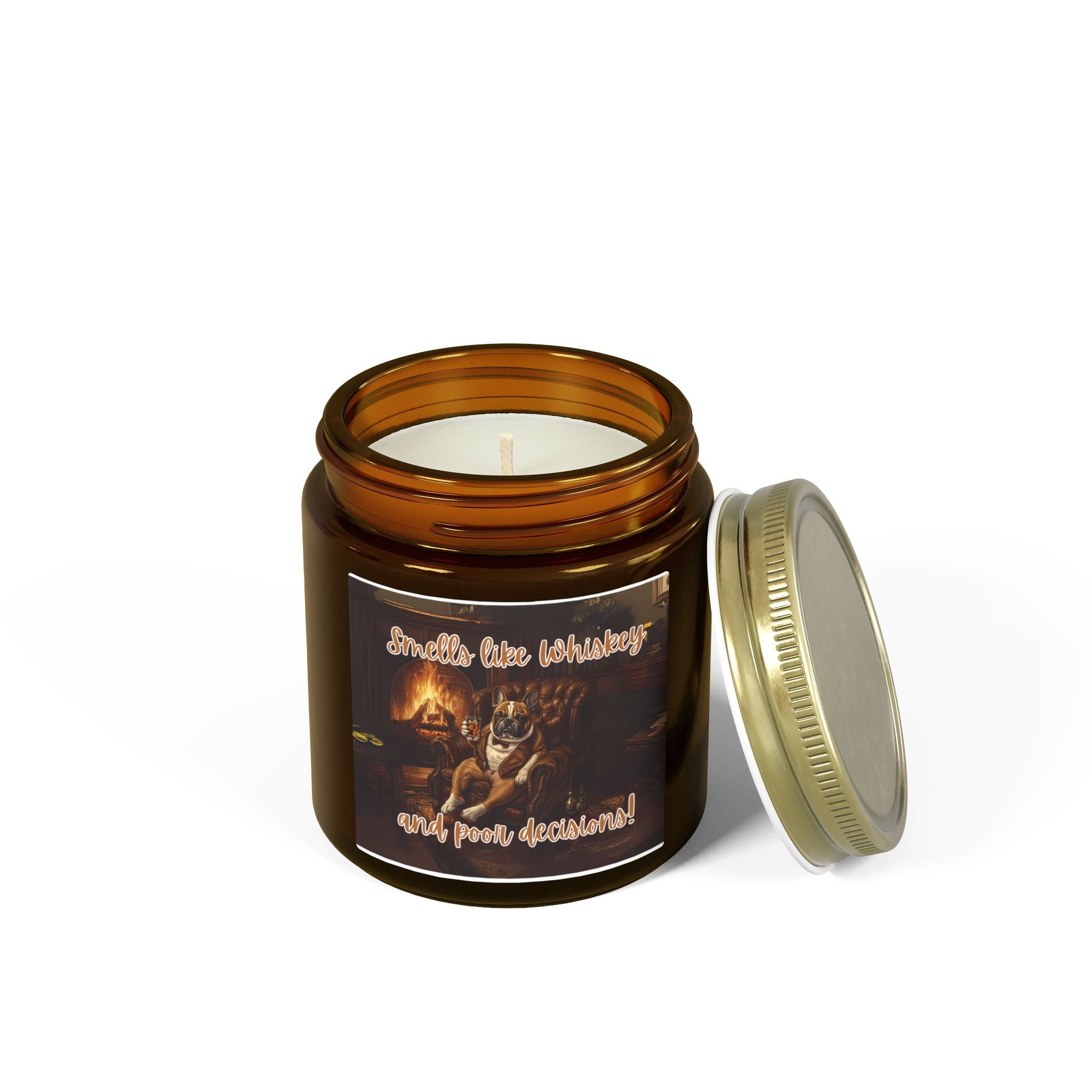 Tipsy Bully Scented Candle detail shot - French Bulldog mom home decor | Tipsy Bully
