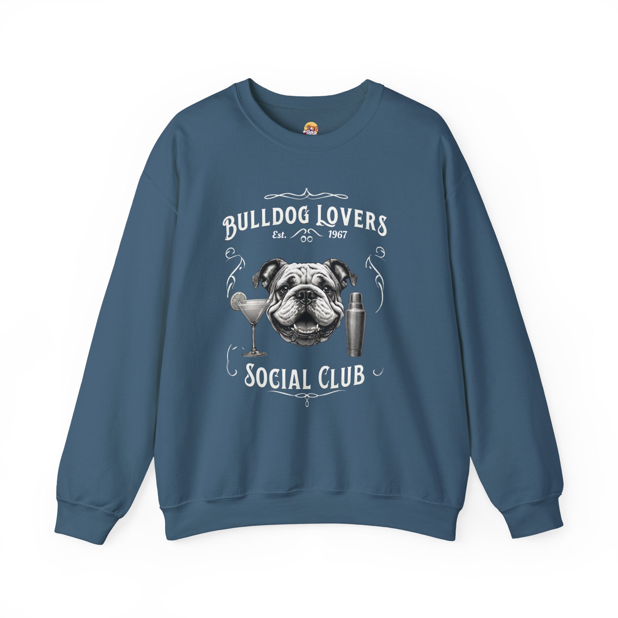 Bulldog Lovers Social Club Unisex Heavy Blend™ Crewneck Sweatshirt (English/Cocktail)