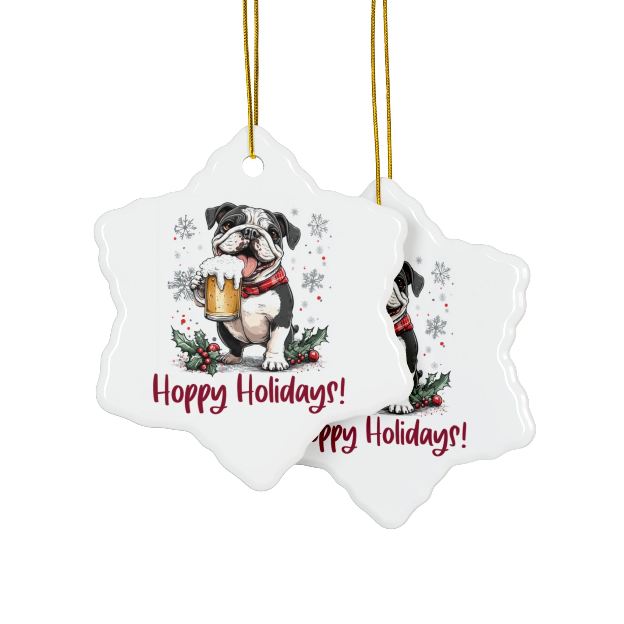 Hoppy Holidays Xmas Ornament (1pc, 3pcs, 5pcs, 10pcs/English)