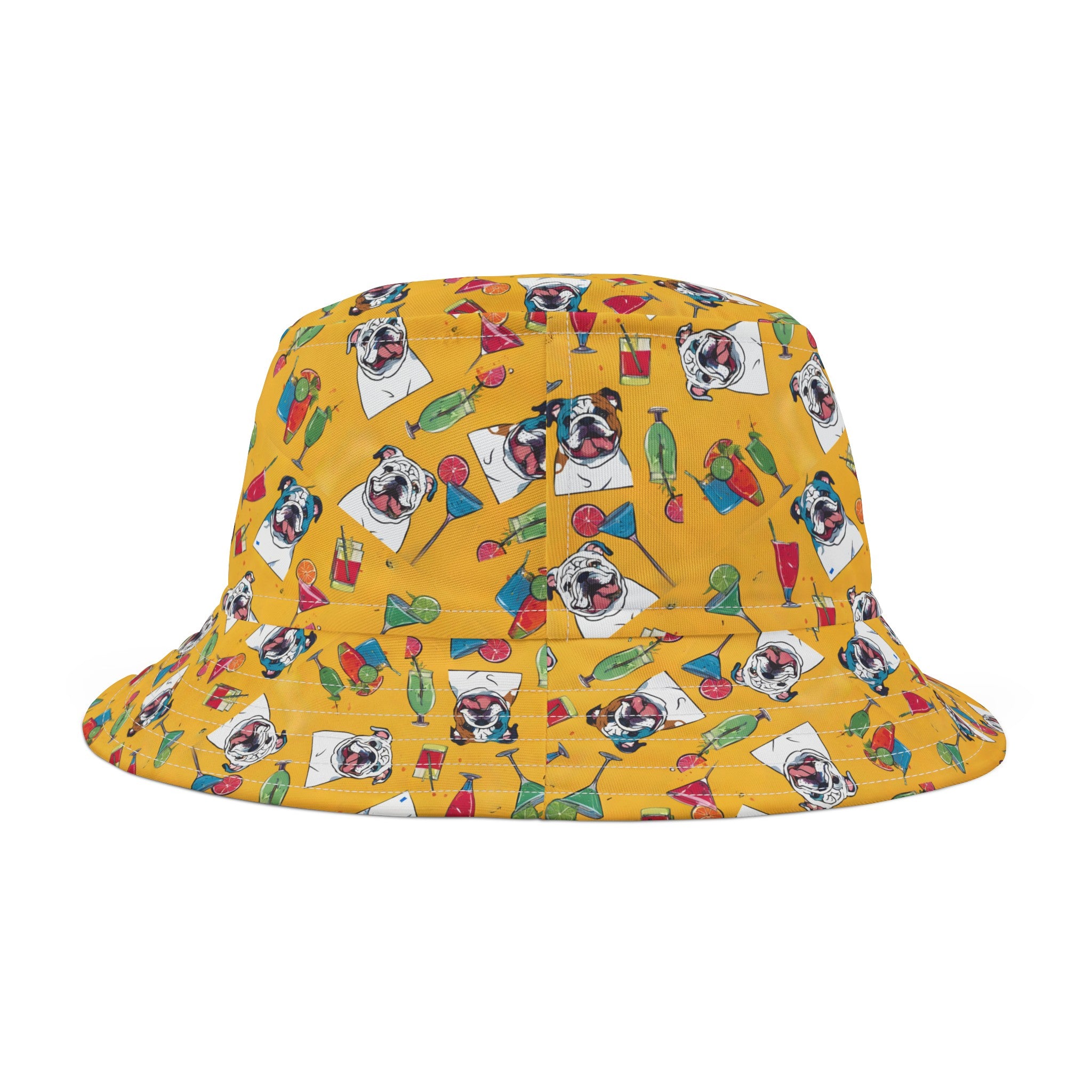 Tipsy Bully Unisex All-Over-Print Bucket Hat (English/Yellow)