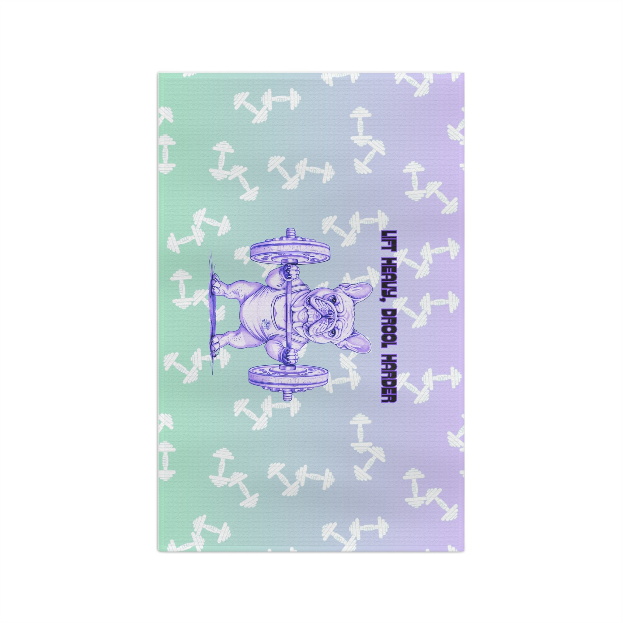 Ripped Bulldog Microfiber Gym Towel (French/Purple)