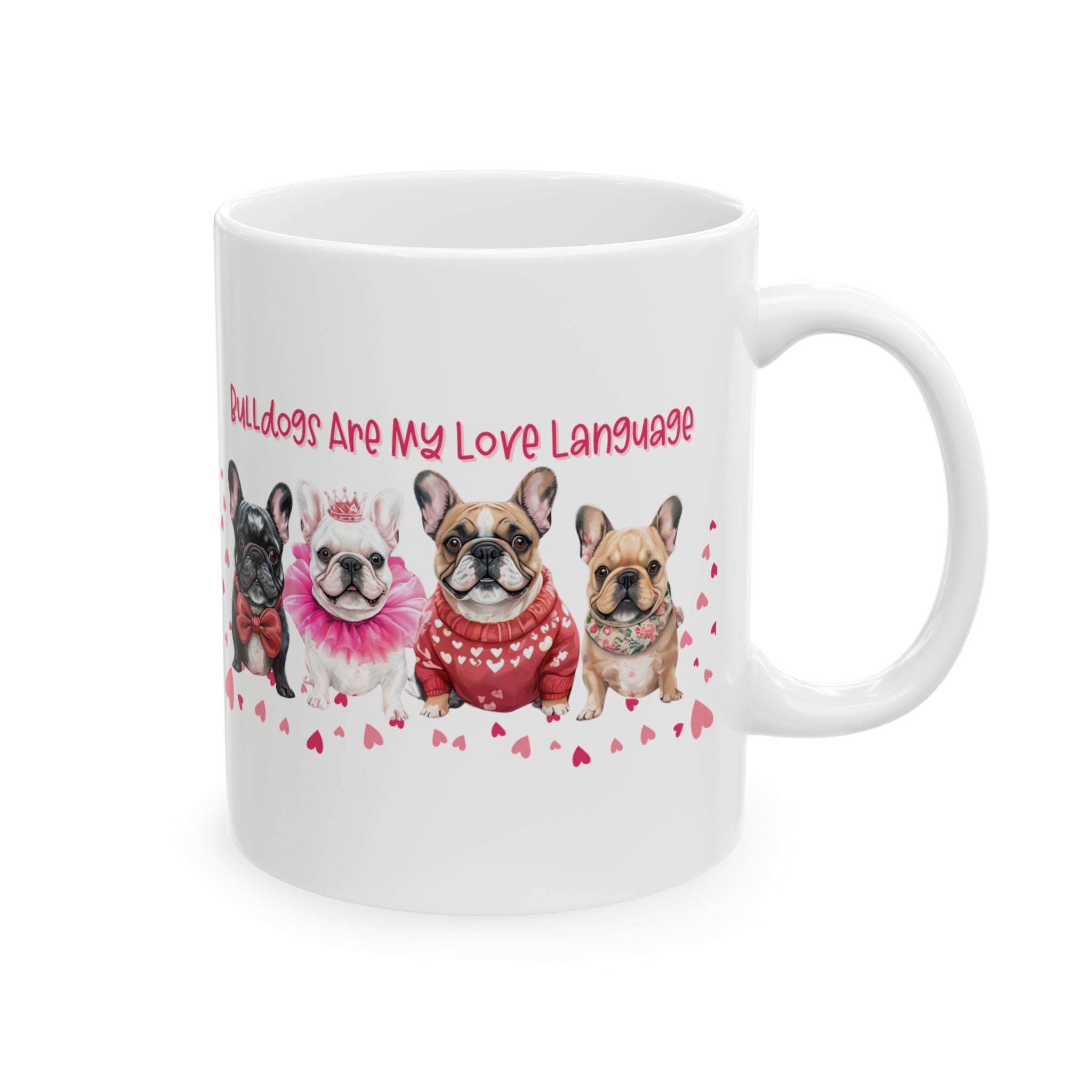 Bulldog Valentine’s Day Coffee Mug (11oz, 15oz / French)