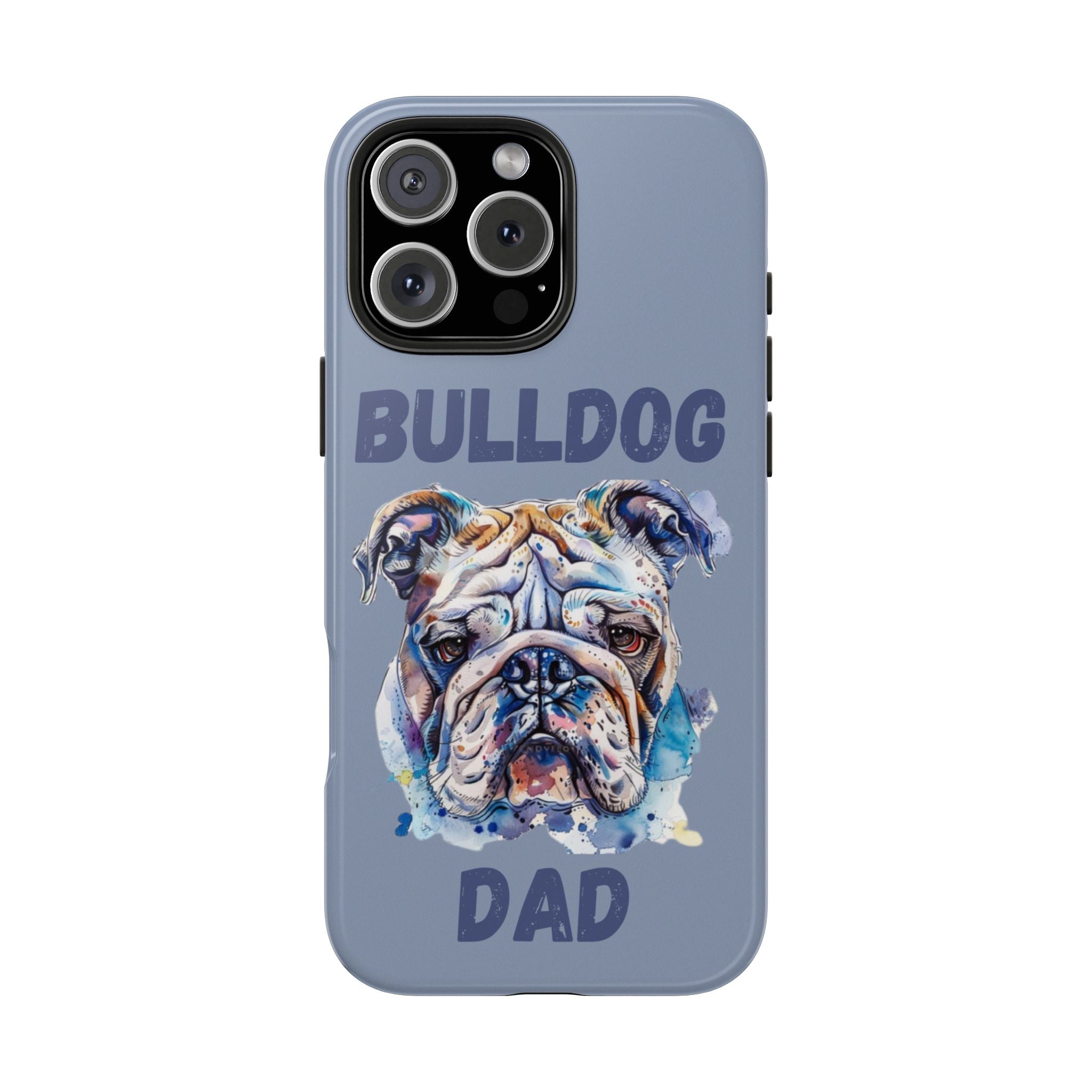 Bulldog Dad iPhone Cases (English/Watercolor) New