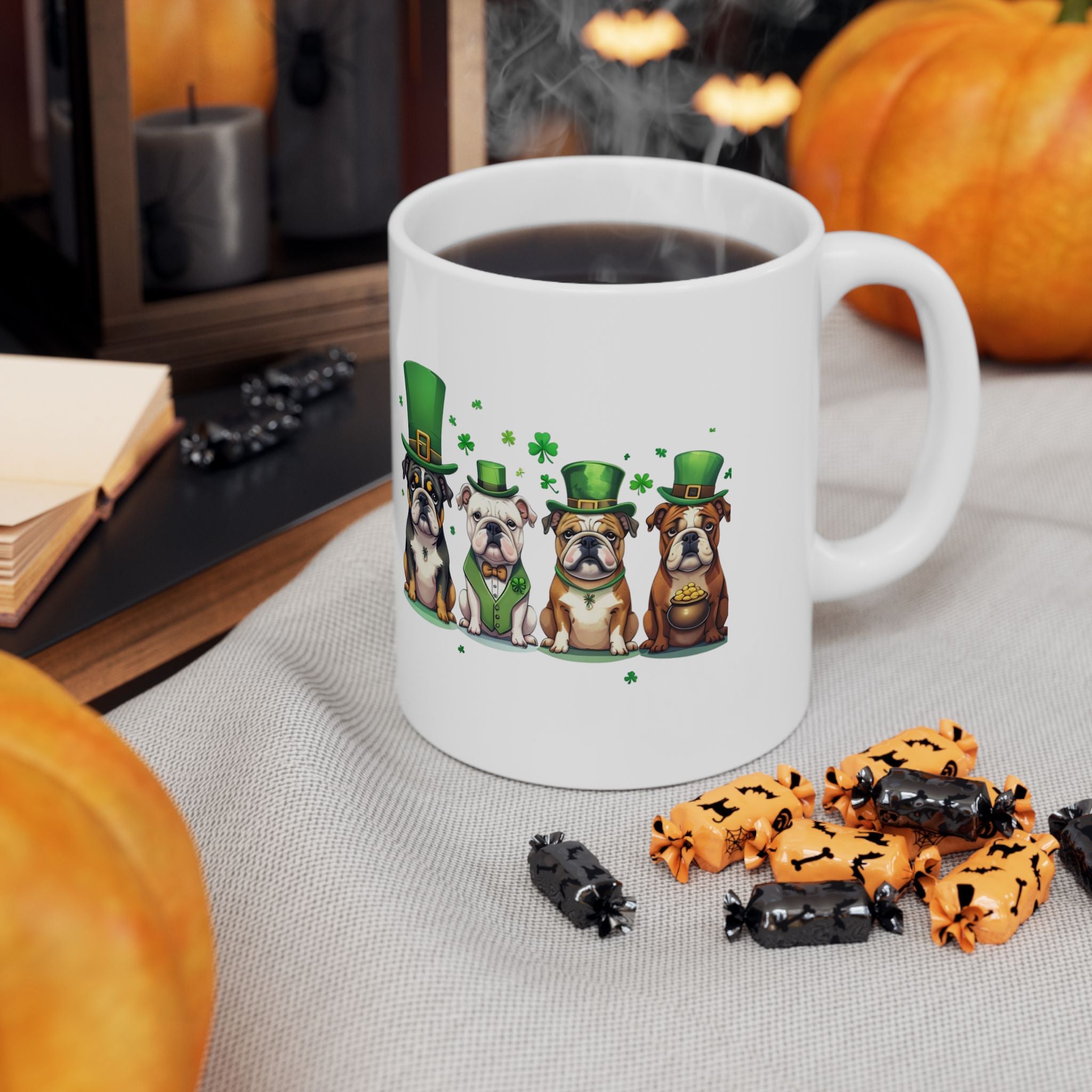 Bulldog St. Patrick's Day Coffee Mug (English)