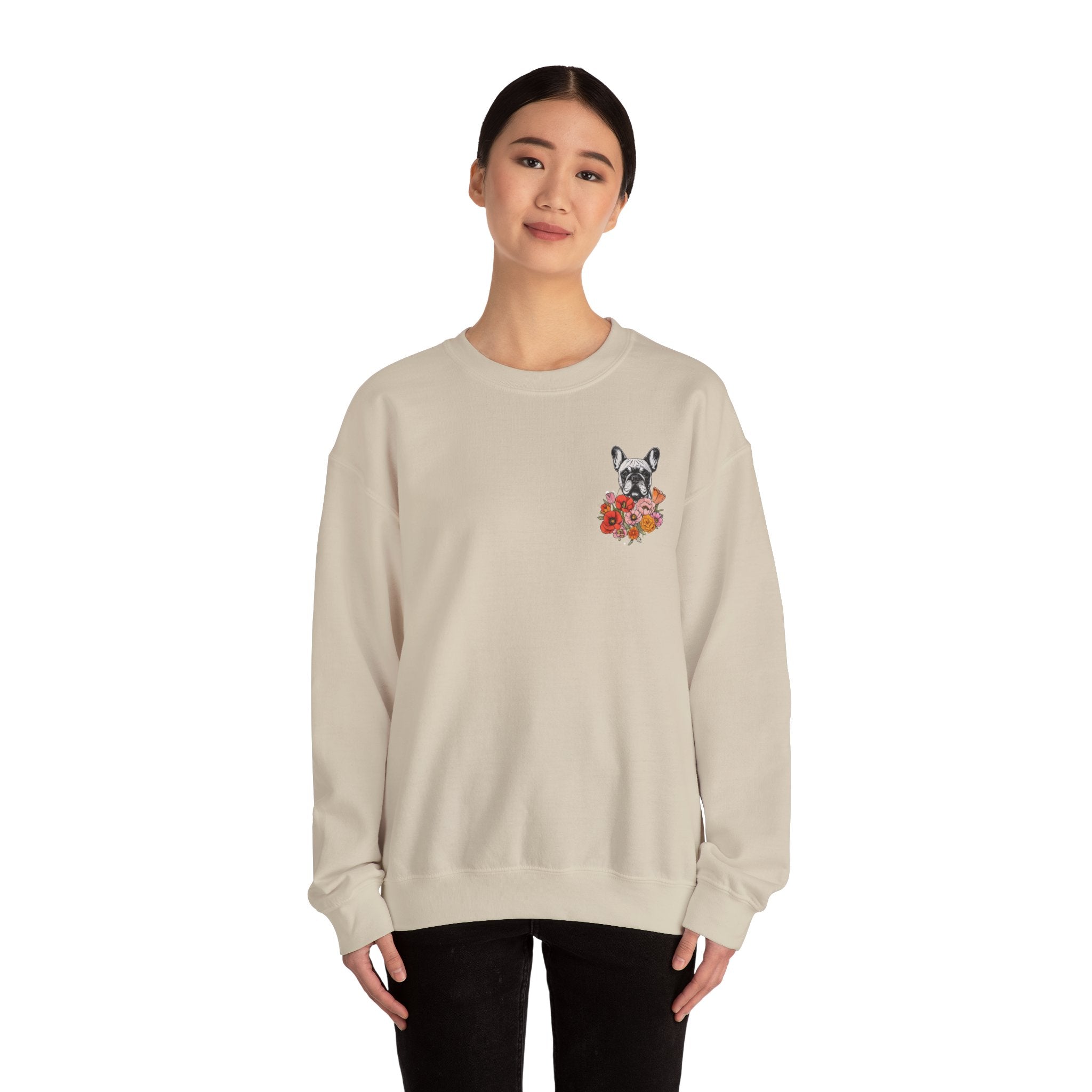 Frenchie Mom Unisex Heavy Blend™ Crewneck Sweatshirt (French)