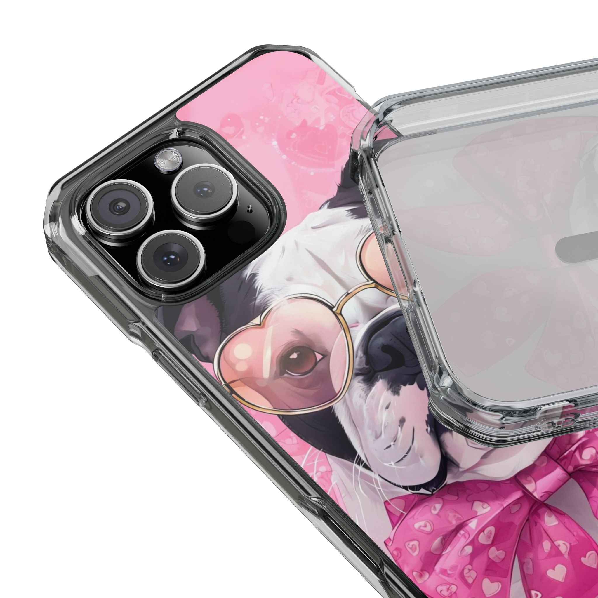 Puppy Love Valentine's Day Protection Phone Case (Black/English)