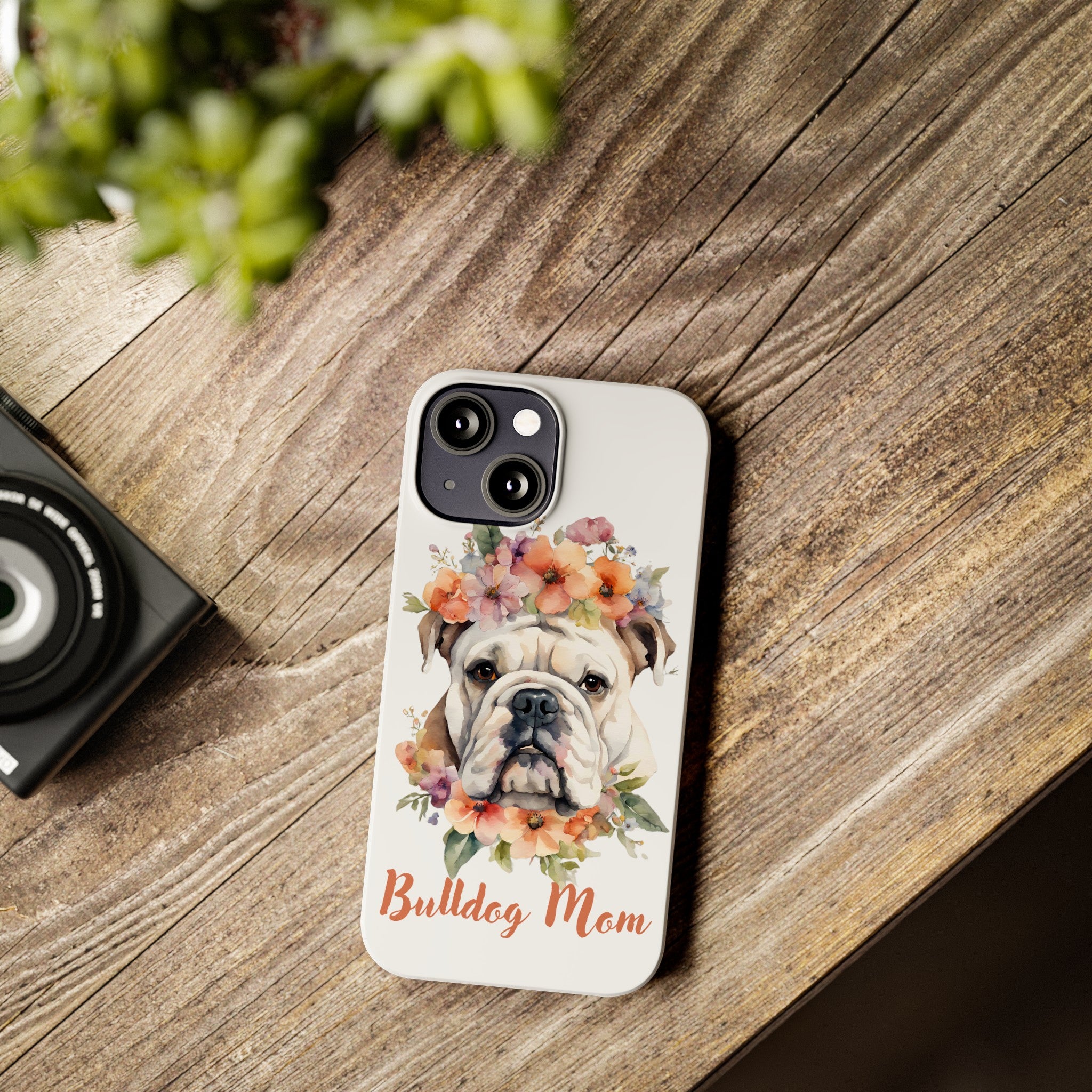 Bulldog iPhone Cases (Engish/White)