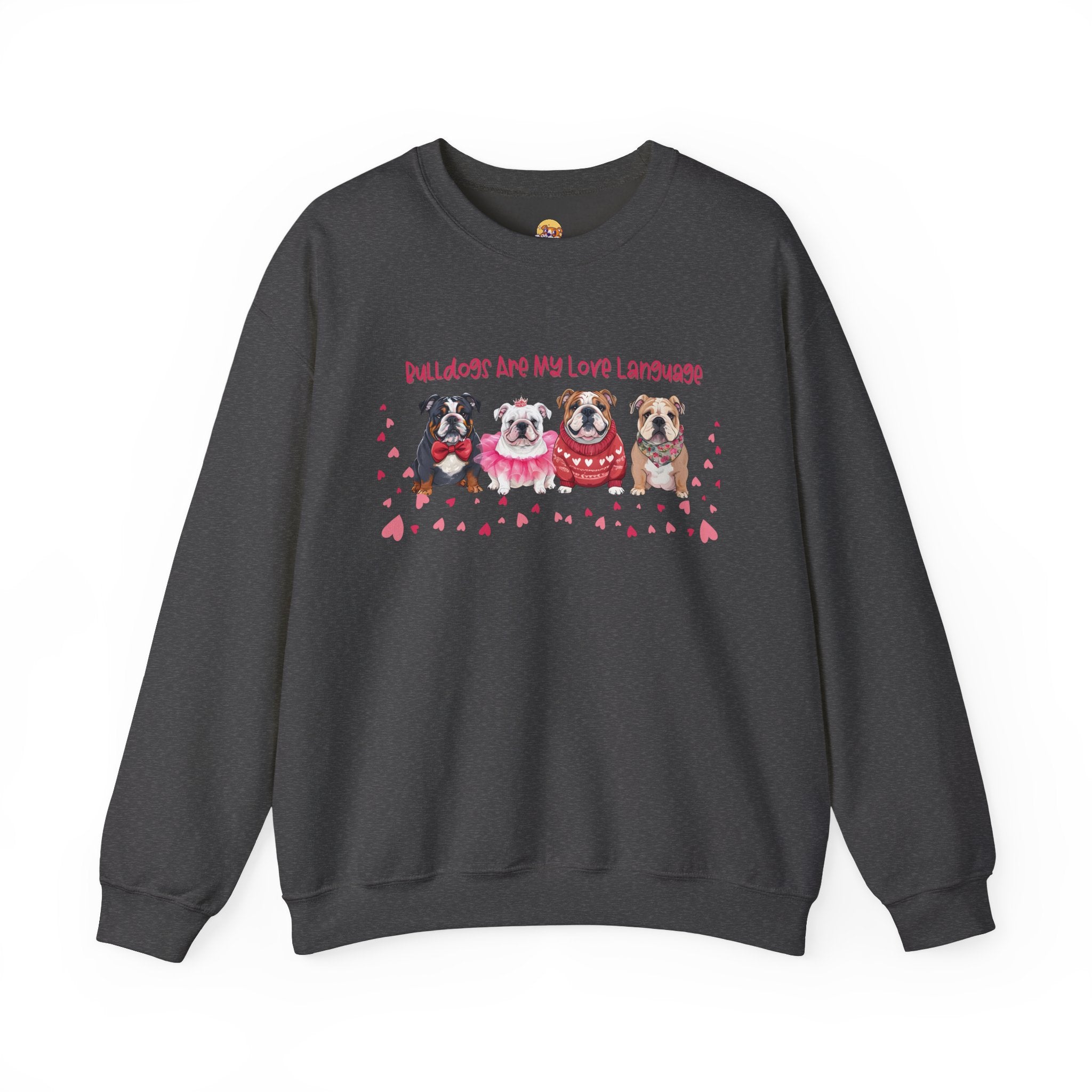 Bulldog Valentine’s Day Crew Neck Sweatshirt (English)