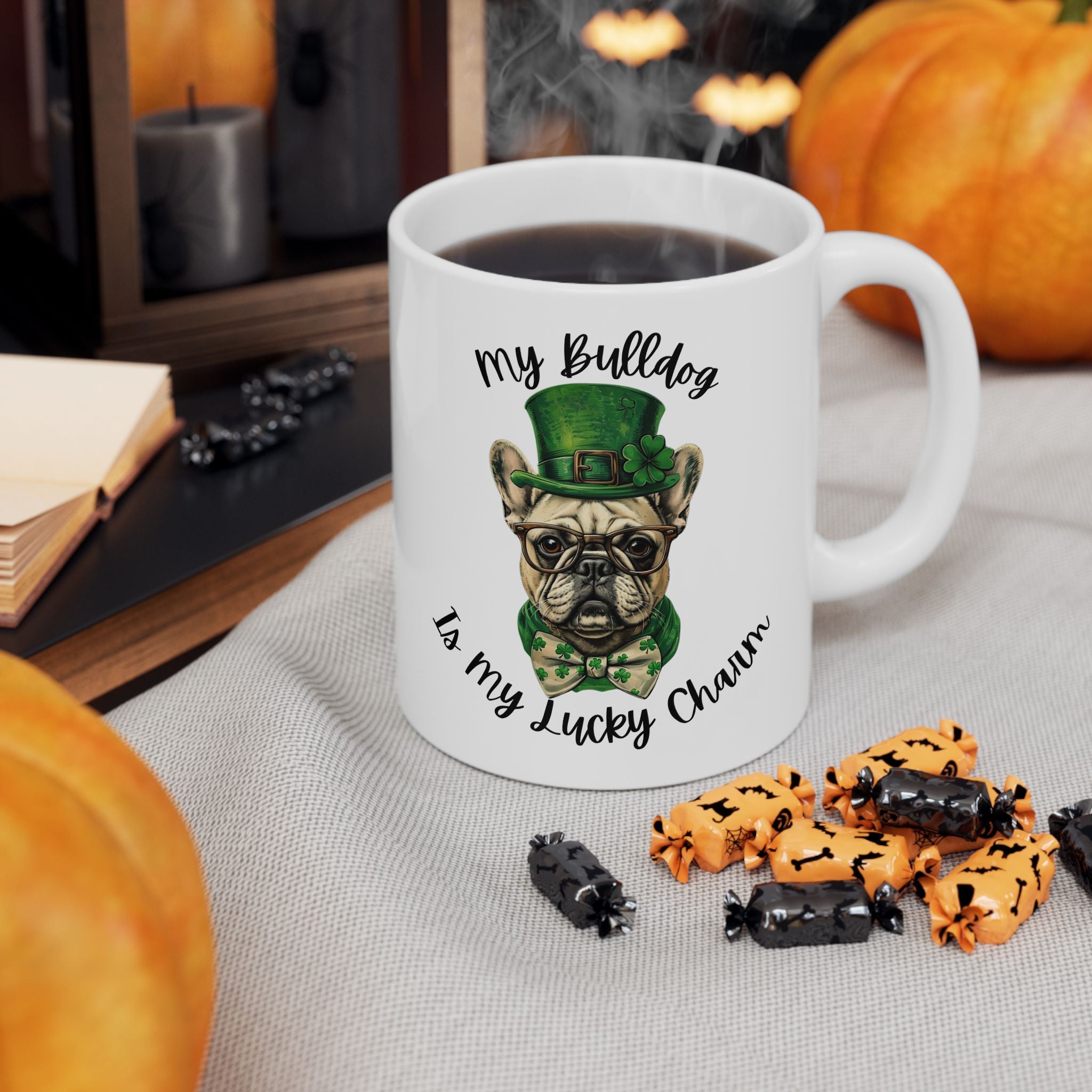 Bulldog St. Patrick's Day Coffee Mug (French)