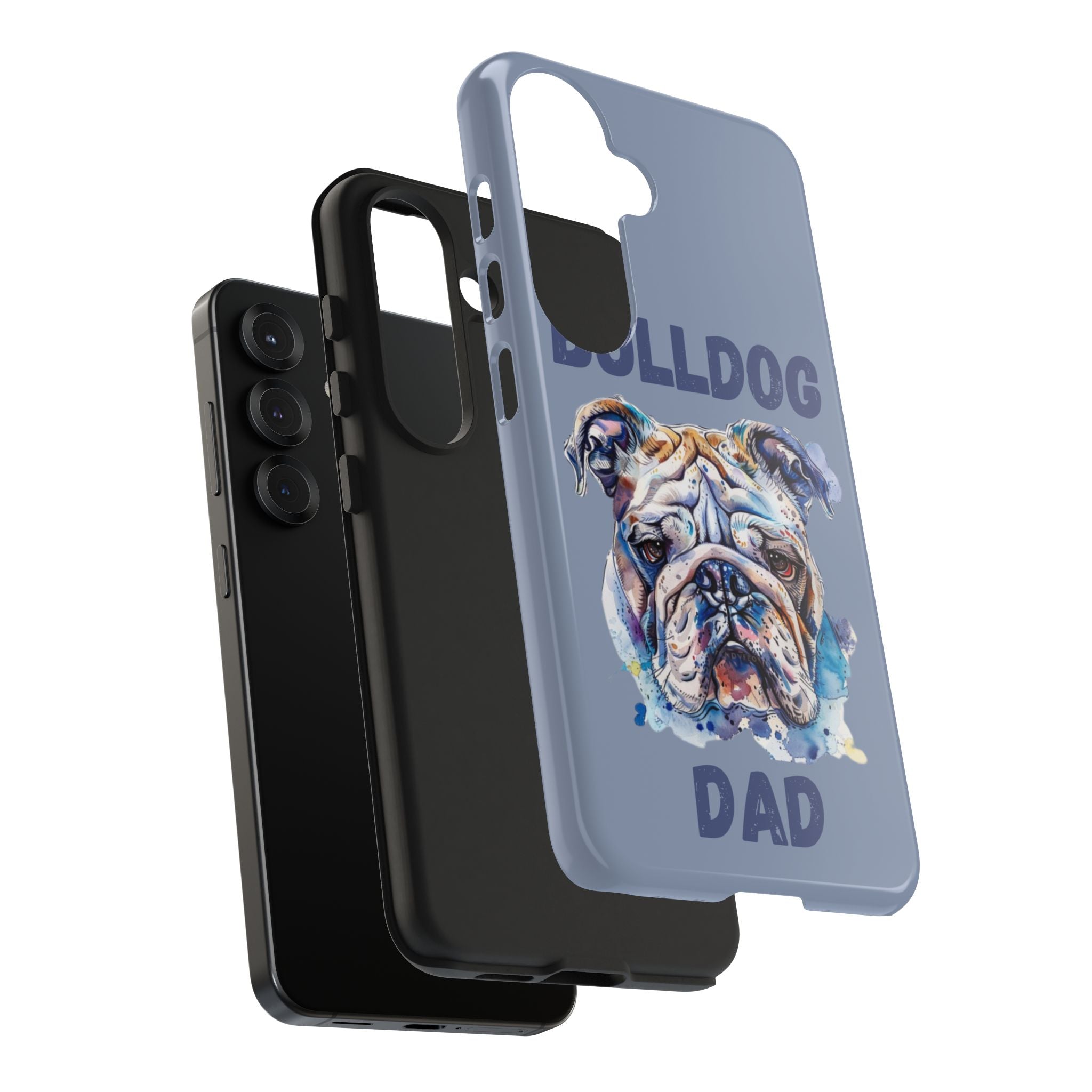 Bulldog Dad iPhone Cases (English/Watercolor) New