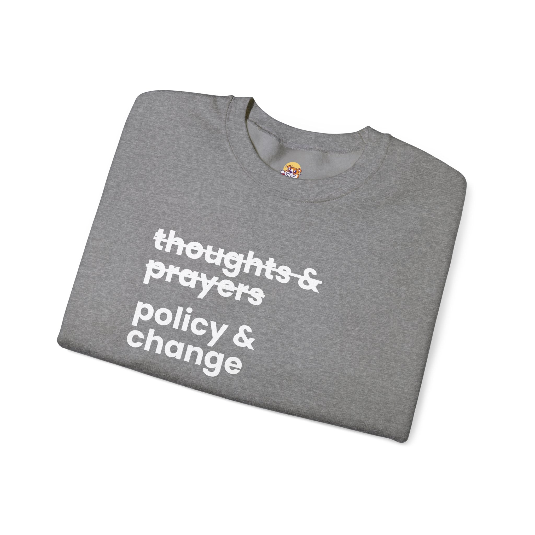 Policy & Change" Unisex Crew Neck Sweatshirt