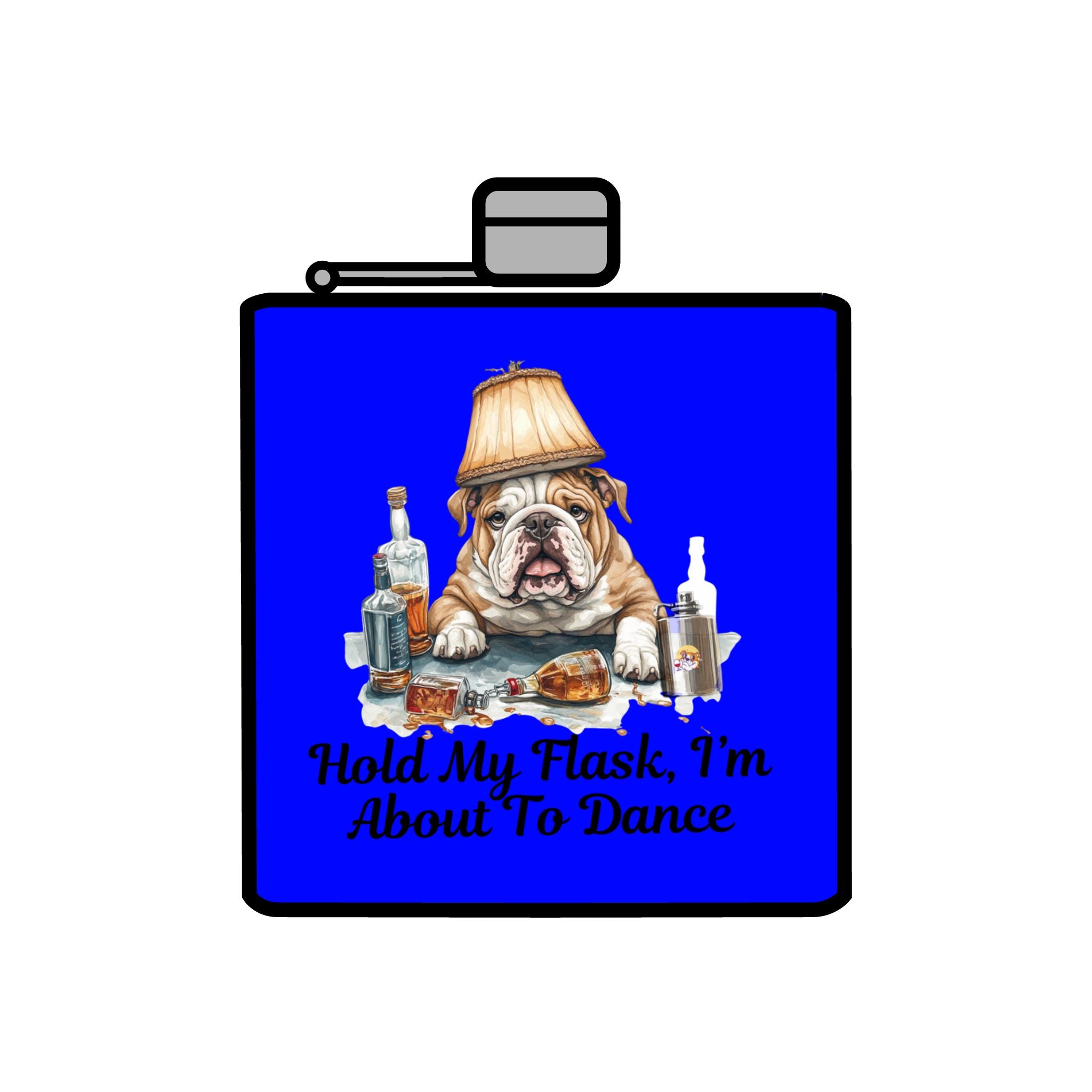 Tipsy Bully Stainless Steel Flask – Bulldog Edition (English/Dance)