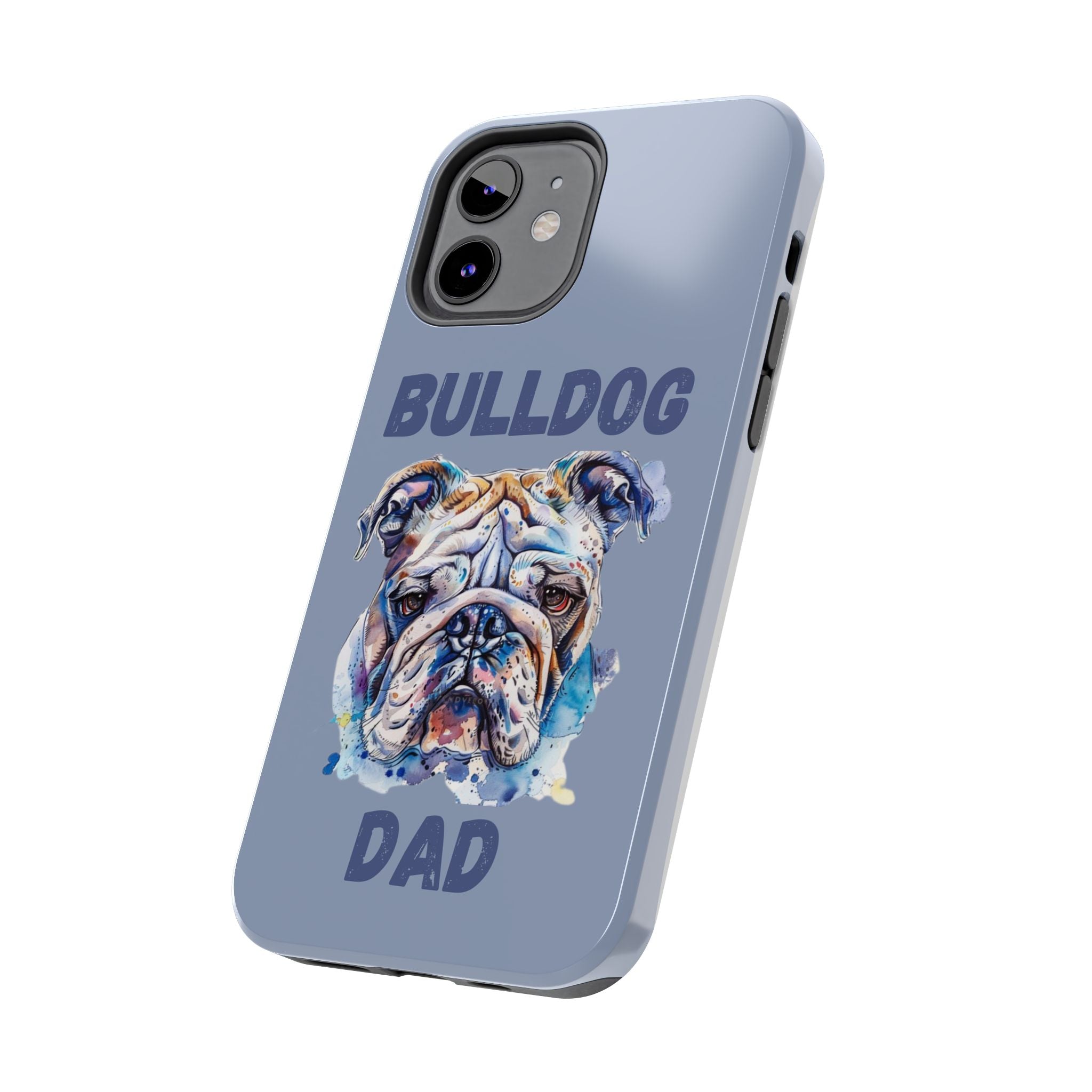 Bulldog Dad iPhone Cases (English/Watercolor) New