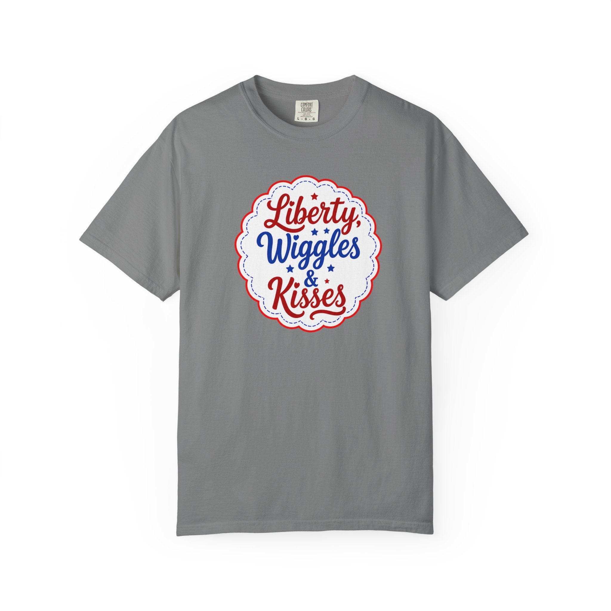 Stars, Stripes &  Slobber  Bulldog T-Shirt | Patriotic Garment-Dyed Tee (French)