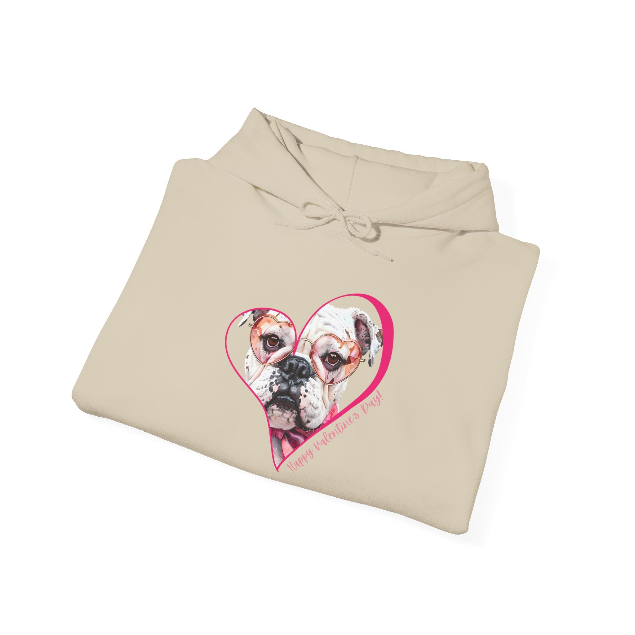 Personalized Paw-fect Love Valentine’s Unisex Heavy Blend™ Hooded Sweatshirt (English)