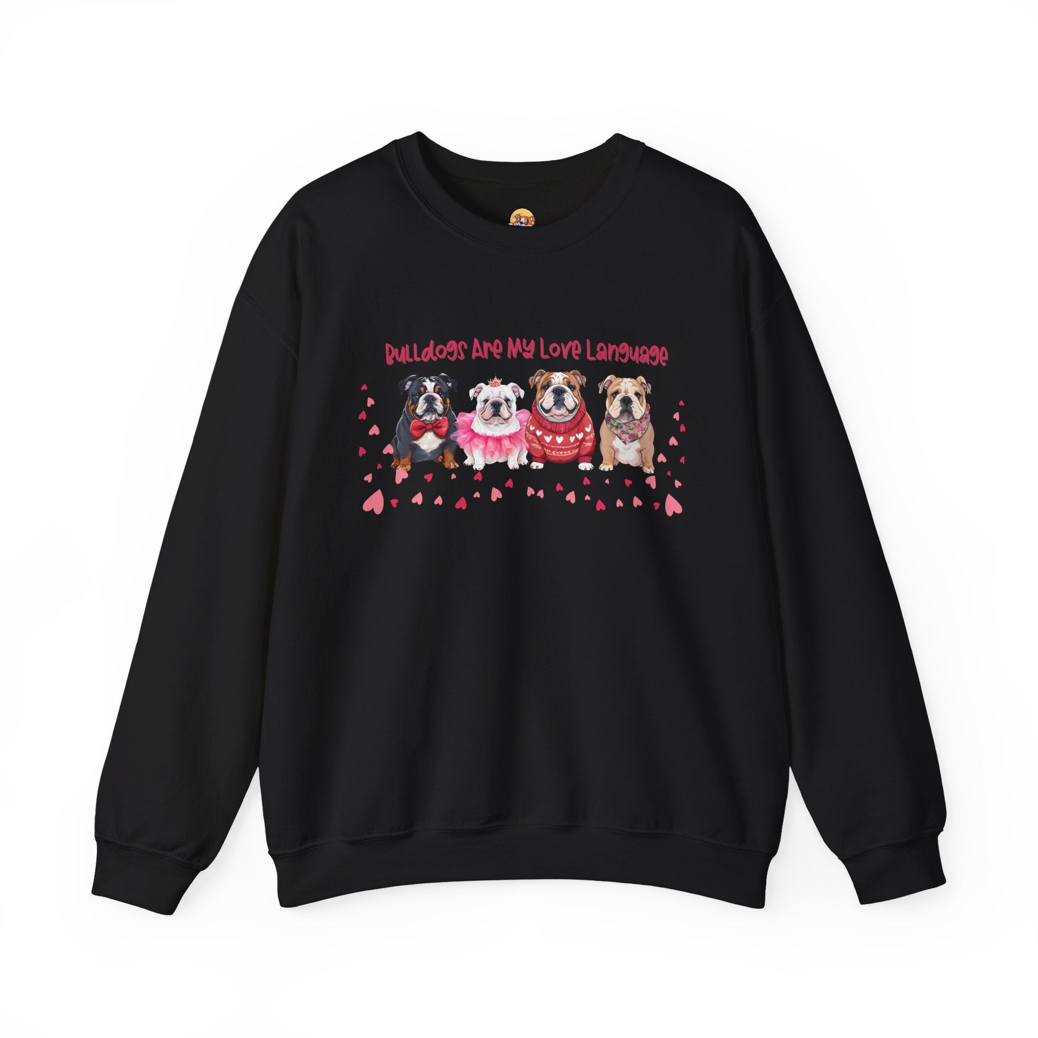 Bulldog Valentine’s Day Crew Neck Sweatshirt (English)