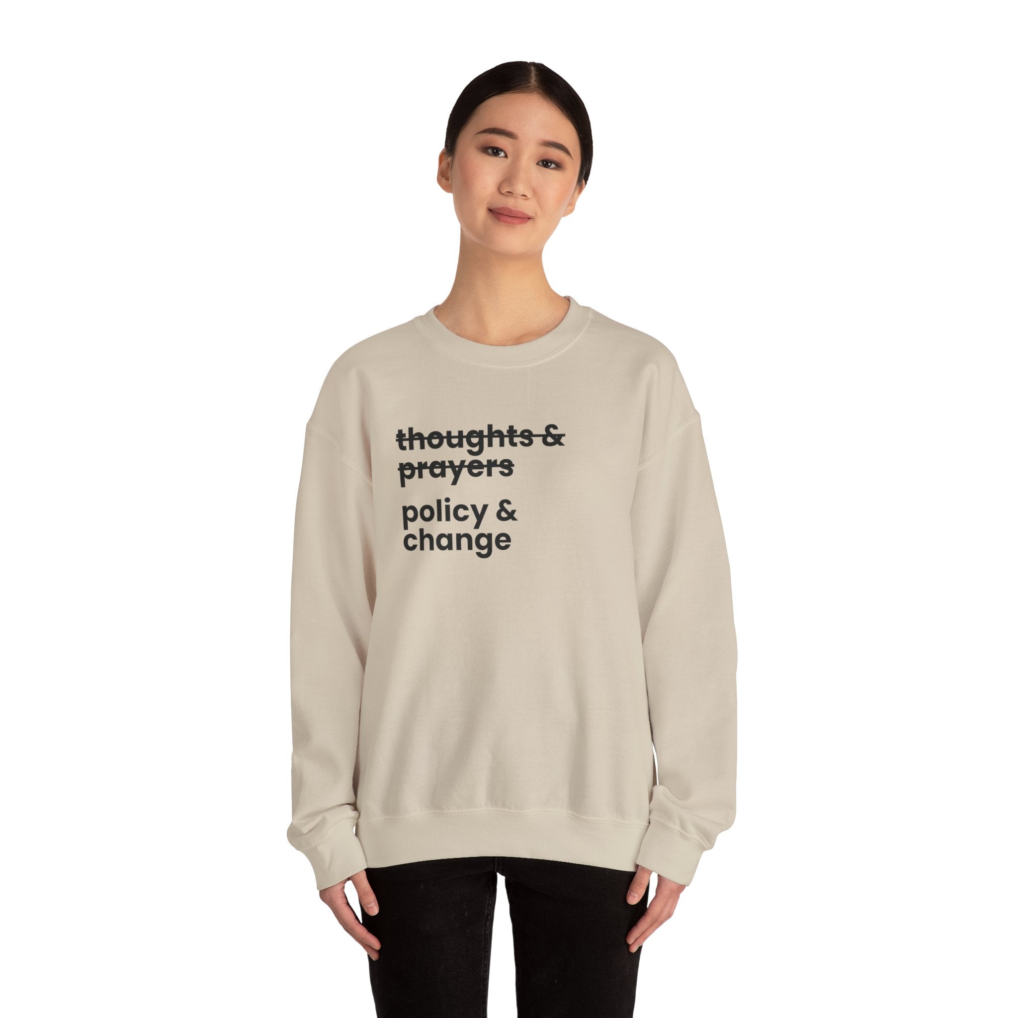 Policy & Change" Unisex Crew Neck Sweatshirt