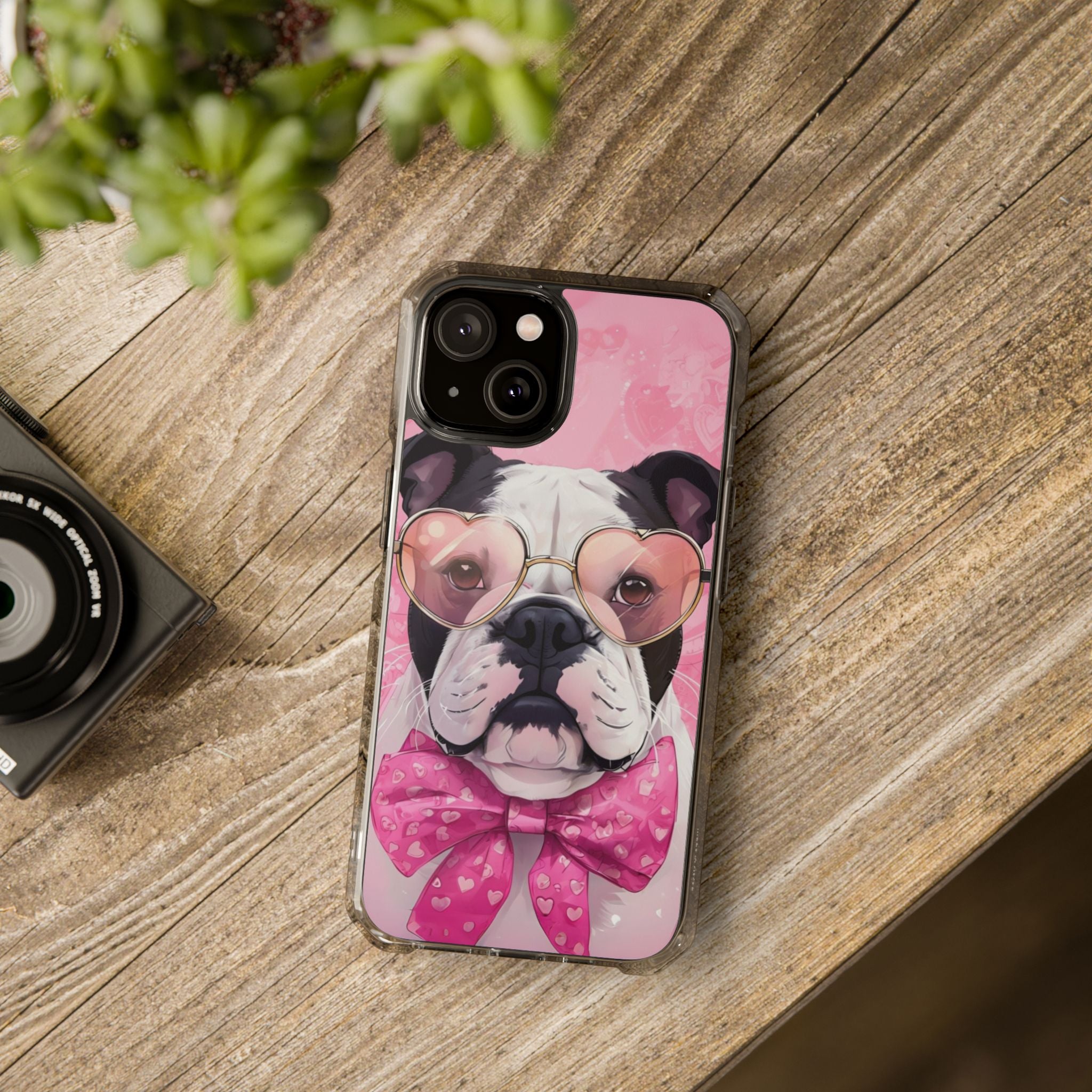 Puppy Love Valentine's Day Protection Phone Case (Black/English)