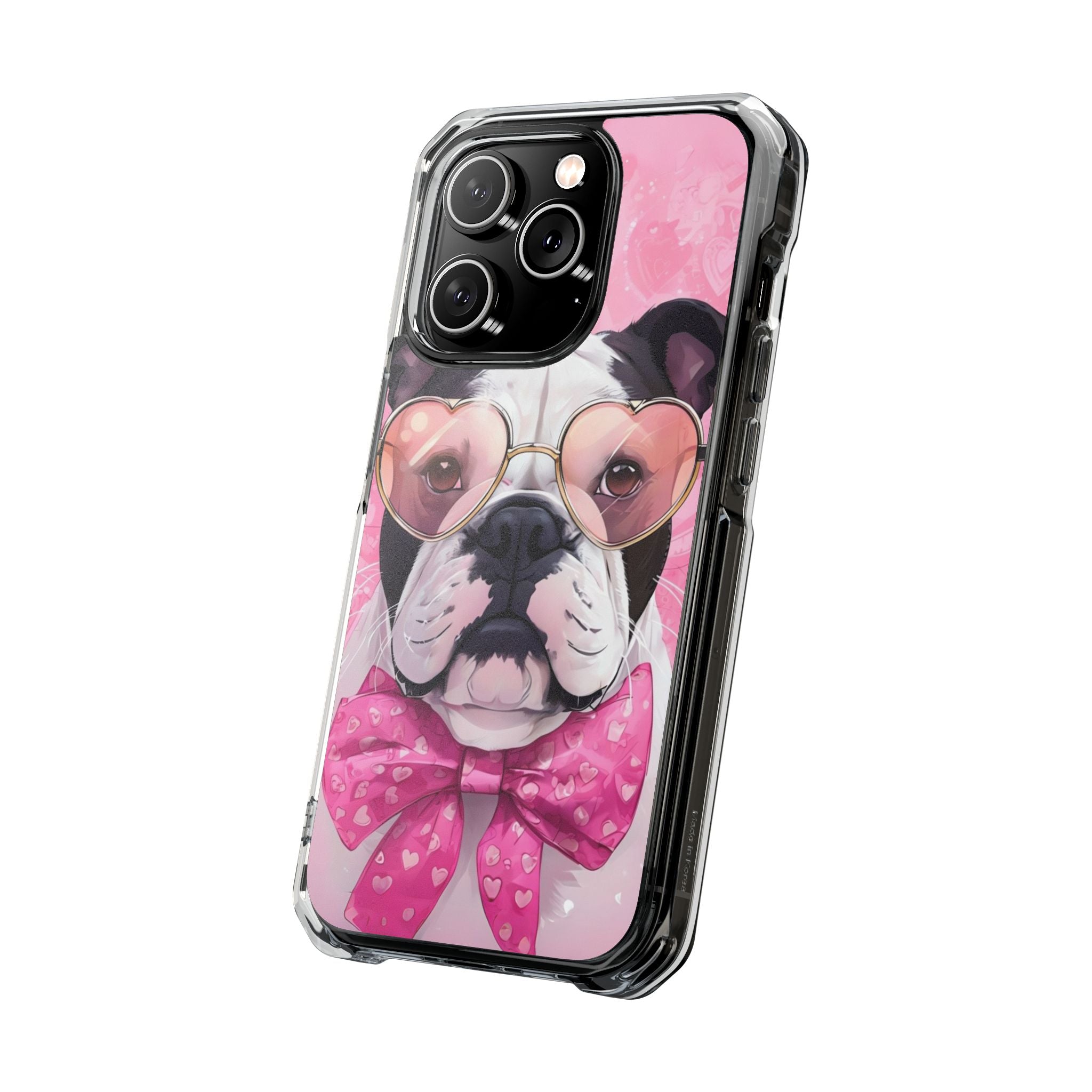 Puppy Love Valentine's Day Protection Phone Case (Black/English)