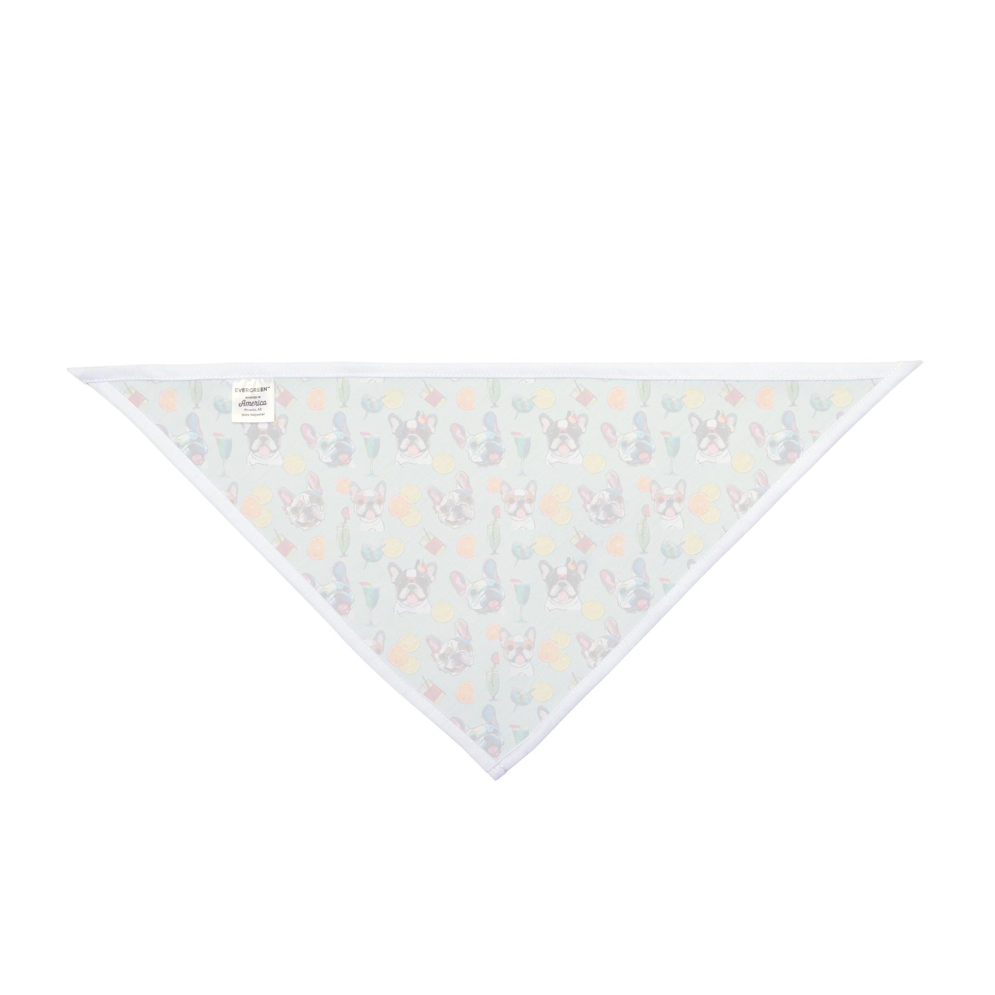 Tipsy Bully Summer Cocktail Bulldog Bandana (French/Green)