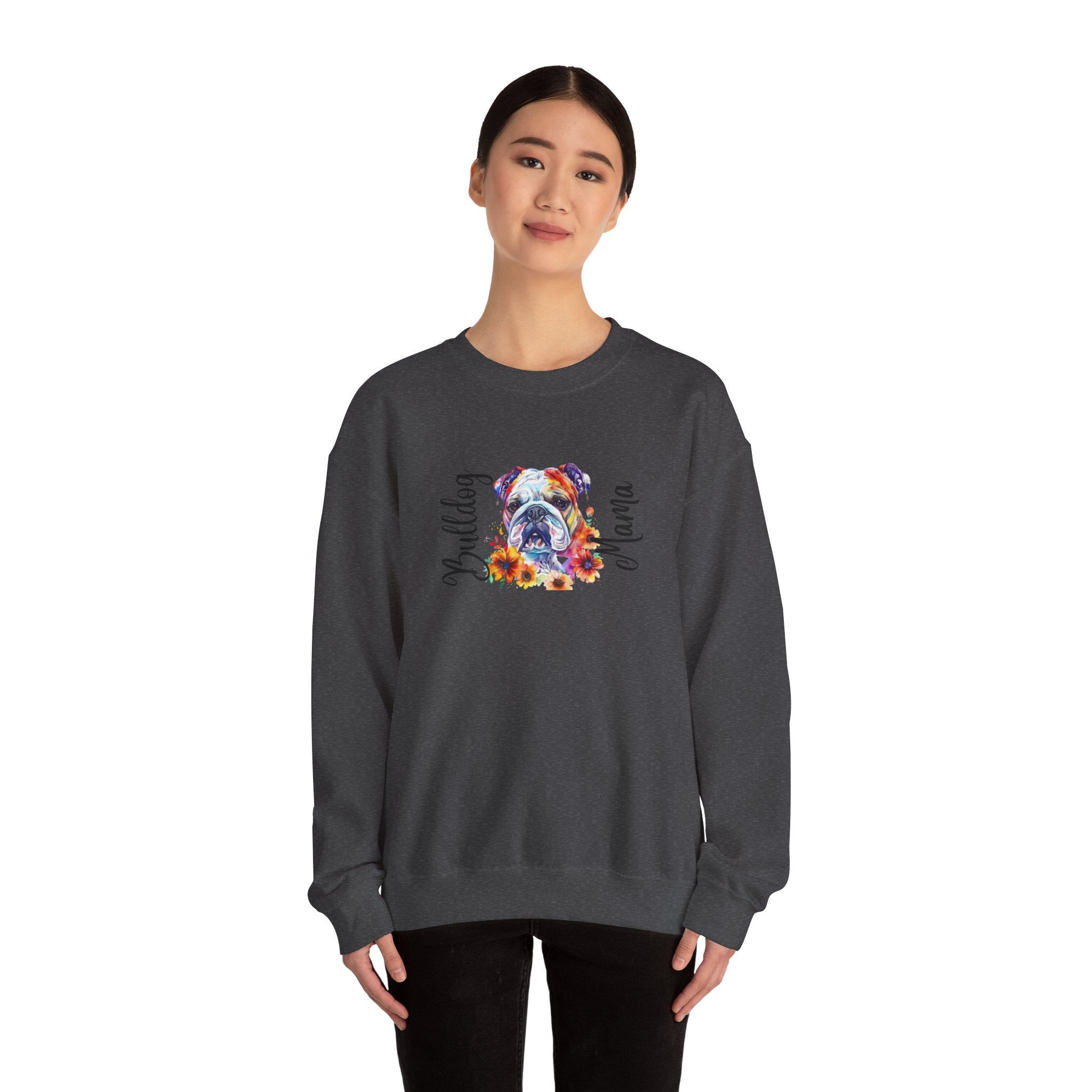 "Bulldog Mama" crew neck sweatshirt (English)