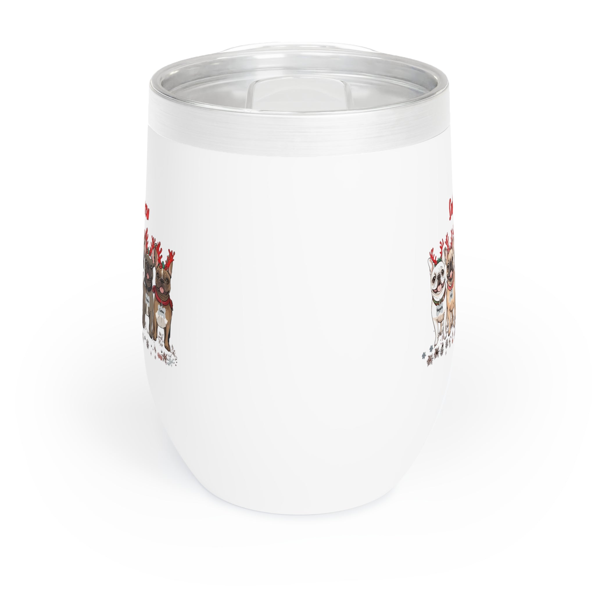 “Santa’s Tipsy Crew” Insulated Wine Tumbler (French)