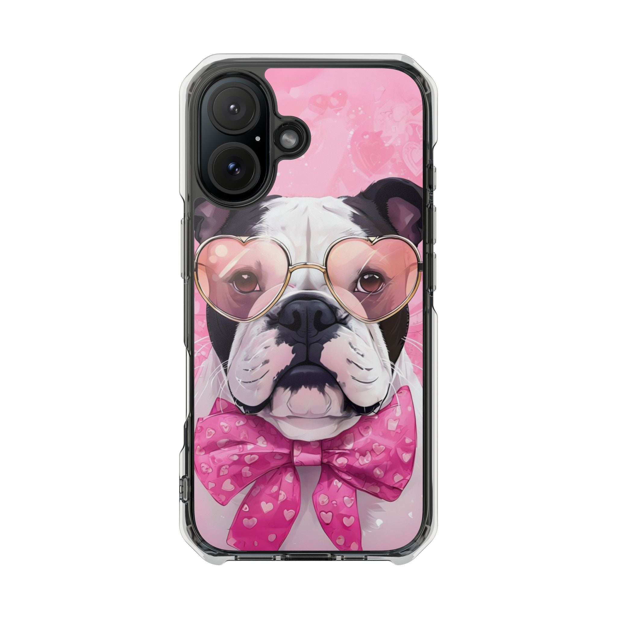 Puppy Love Valentine's Day Protection Phone Case (Black/English)