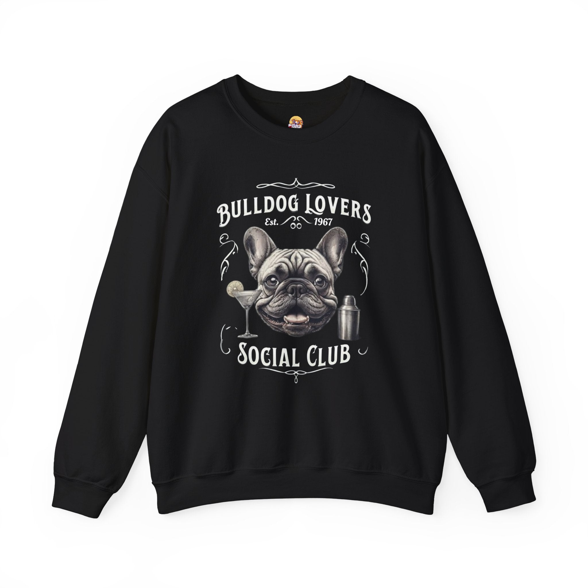 Bulldog Lovers Social Club Unisex Heavy Blend™ Crewneck Sweatshirt (French/Cocktail)