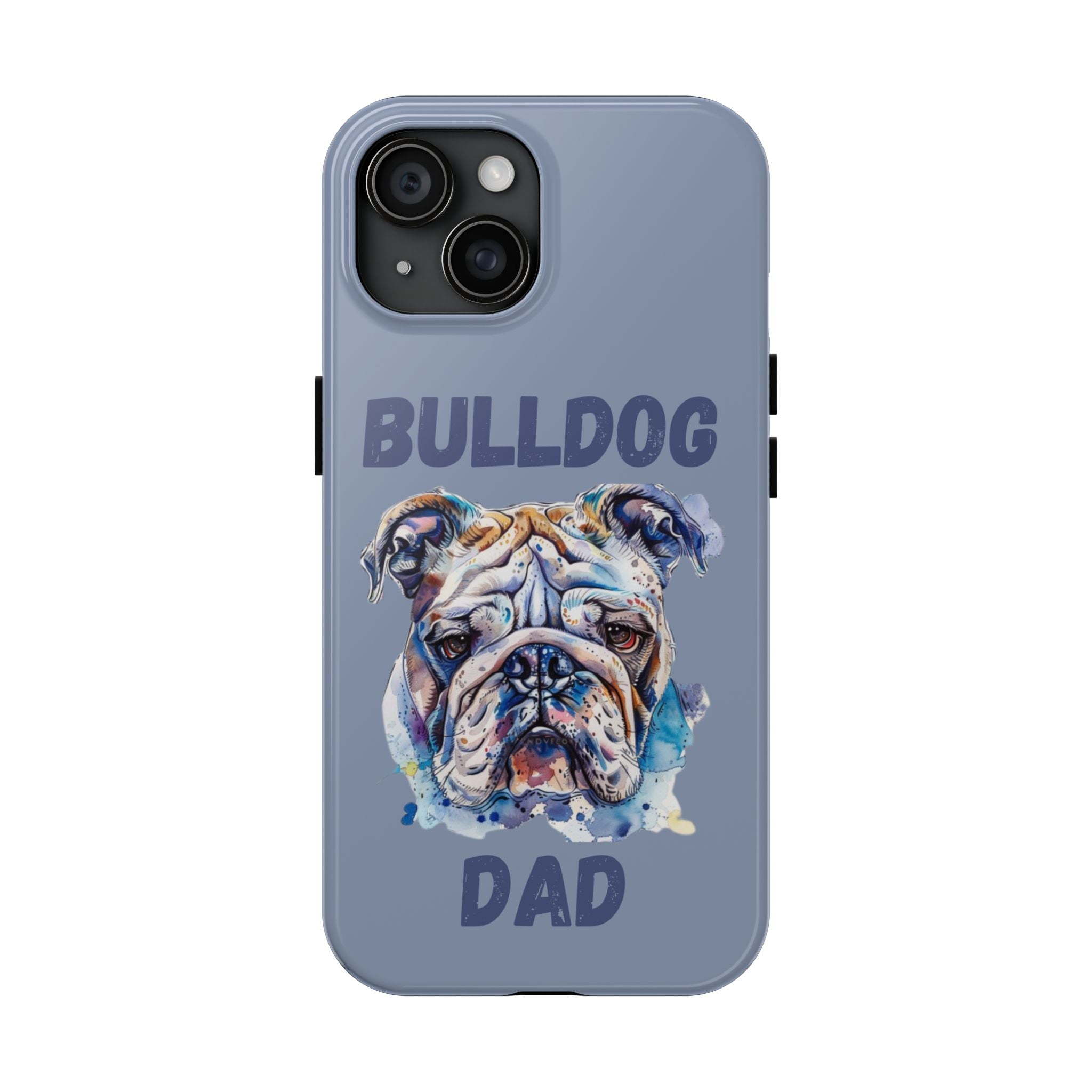 Bulldog Dad iPhone Cases (English/Watercolor) New