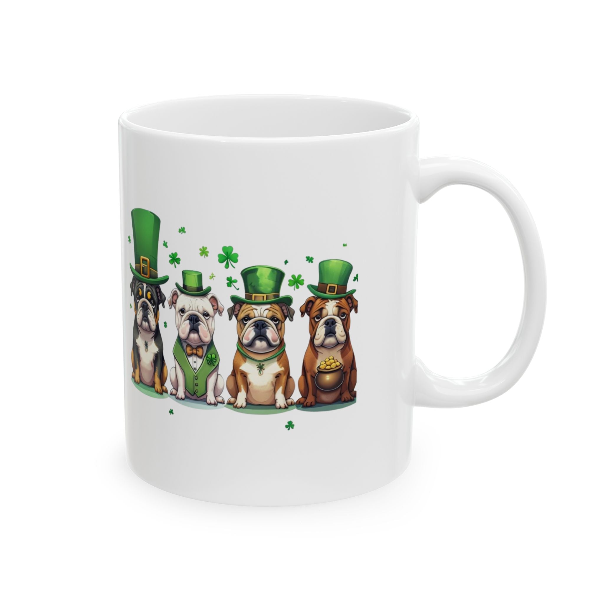 Bulldog St. Patrick's Day Coffee Mug (English)