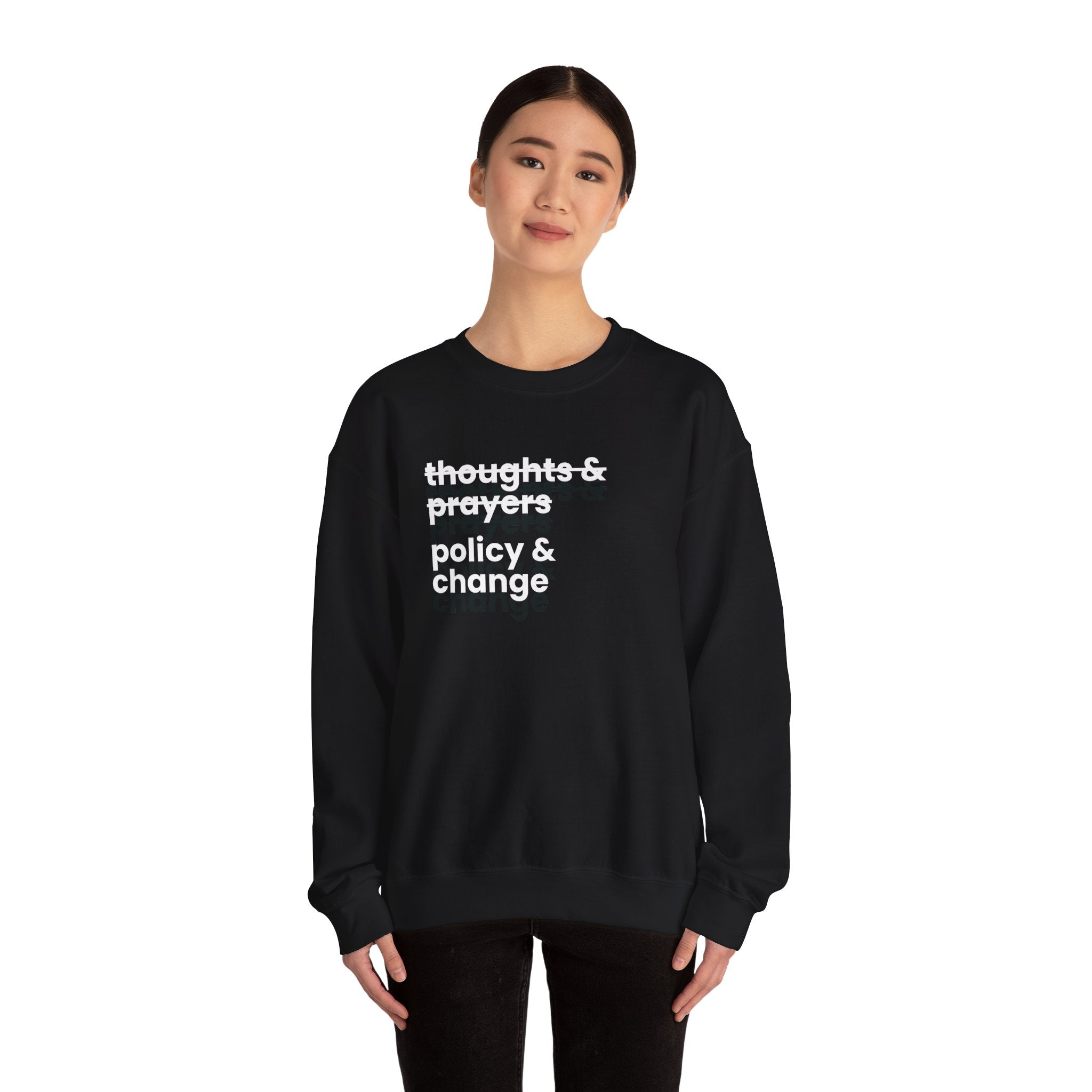 Policy & Change" Unisex Crew Neck Sweatshirt