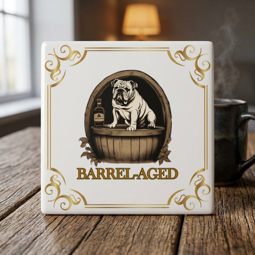 Barrel-Aged Ceramic Coaster (English)