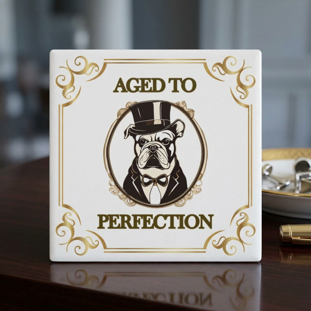Aged to Perfection Ceramic Coaster (English)