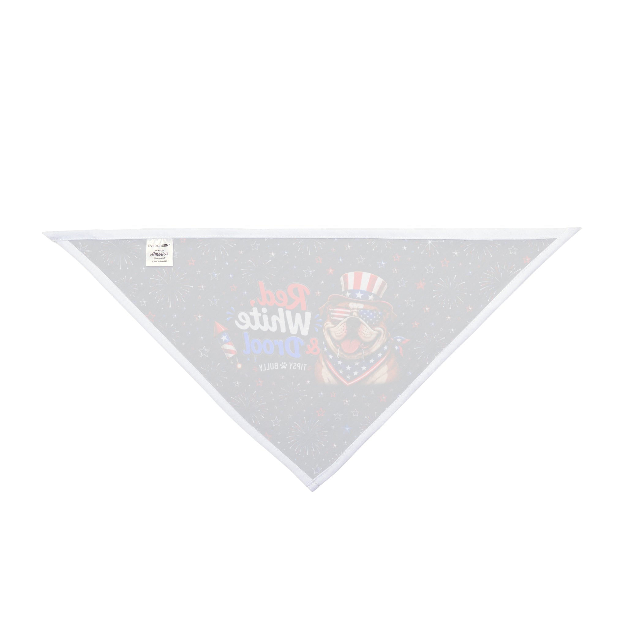 Red, White & Drool 4th of July Dog Bandana (English)